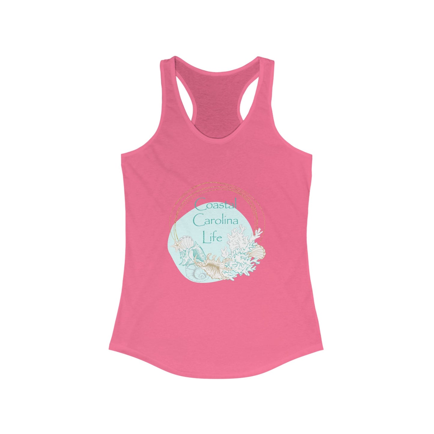 Women's Coastal Tank Top - Shells and Coral