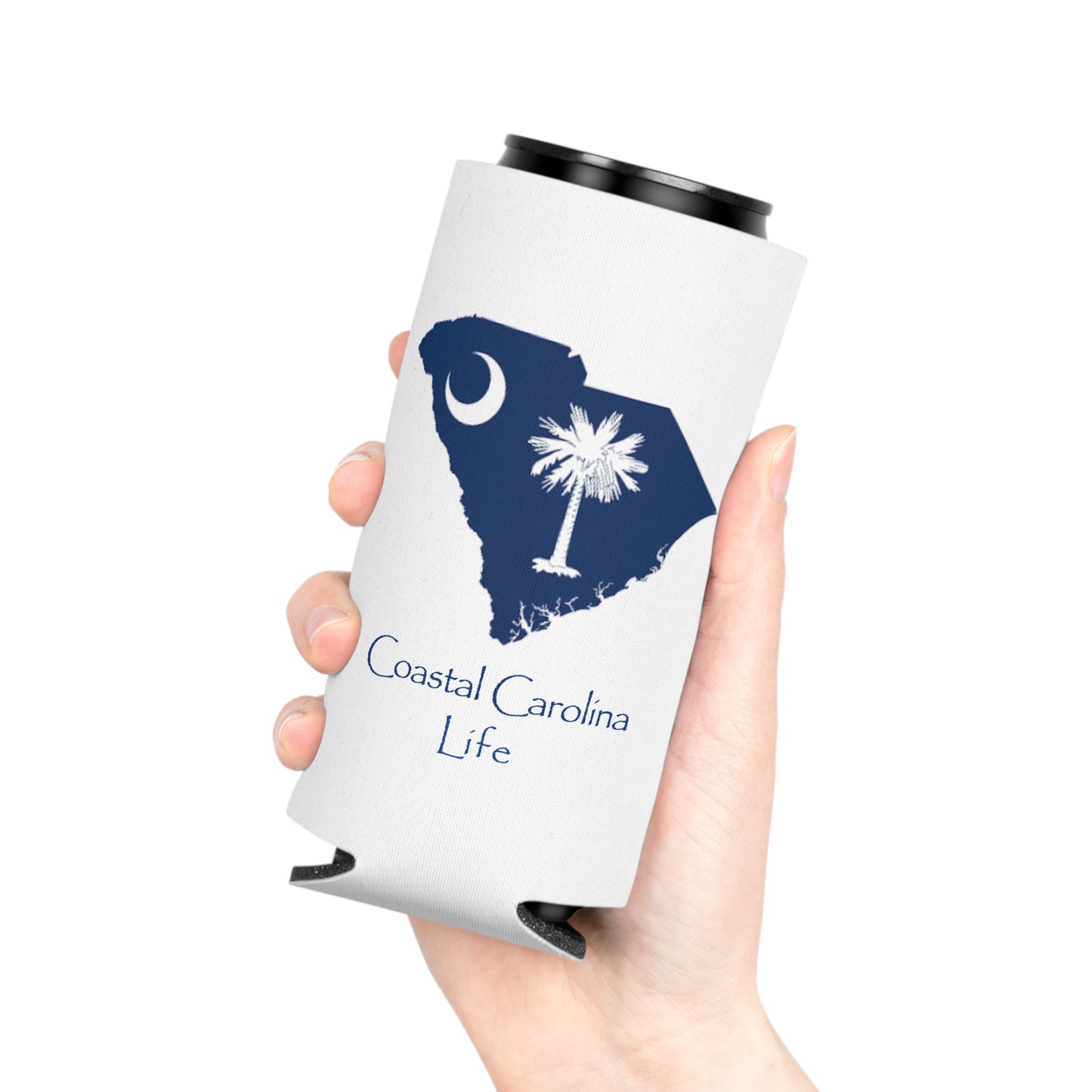 South Carolina Emblem Coastal Slim Koozie