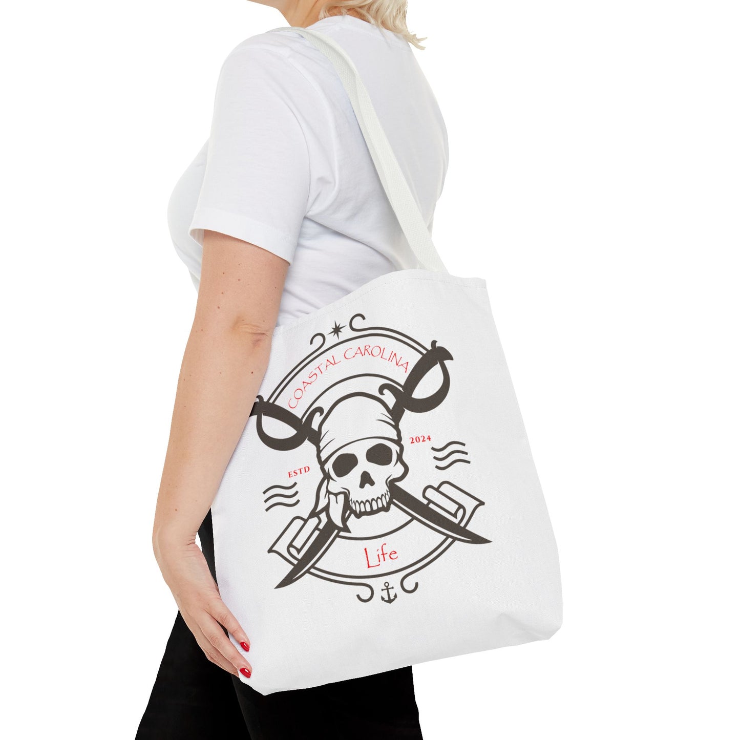 Pirate Skull Coastal Tote Bag