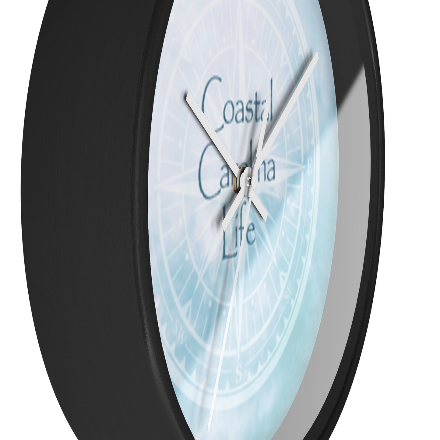 Compass with Clouds Coastal Carolina Wall Clock