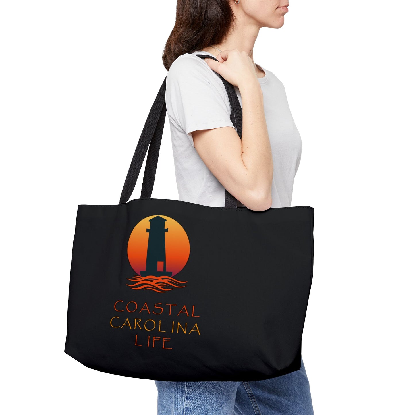 Lighthouse Coastal Weekender Tote