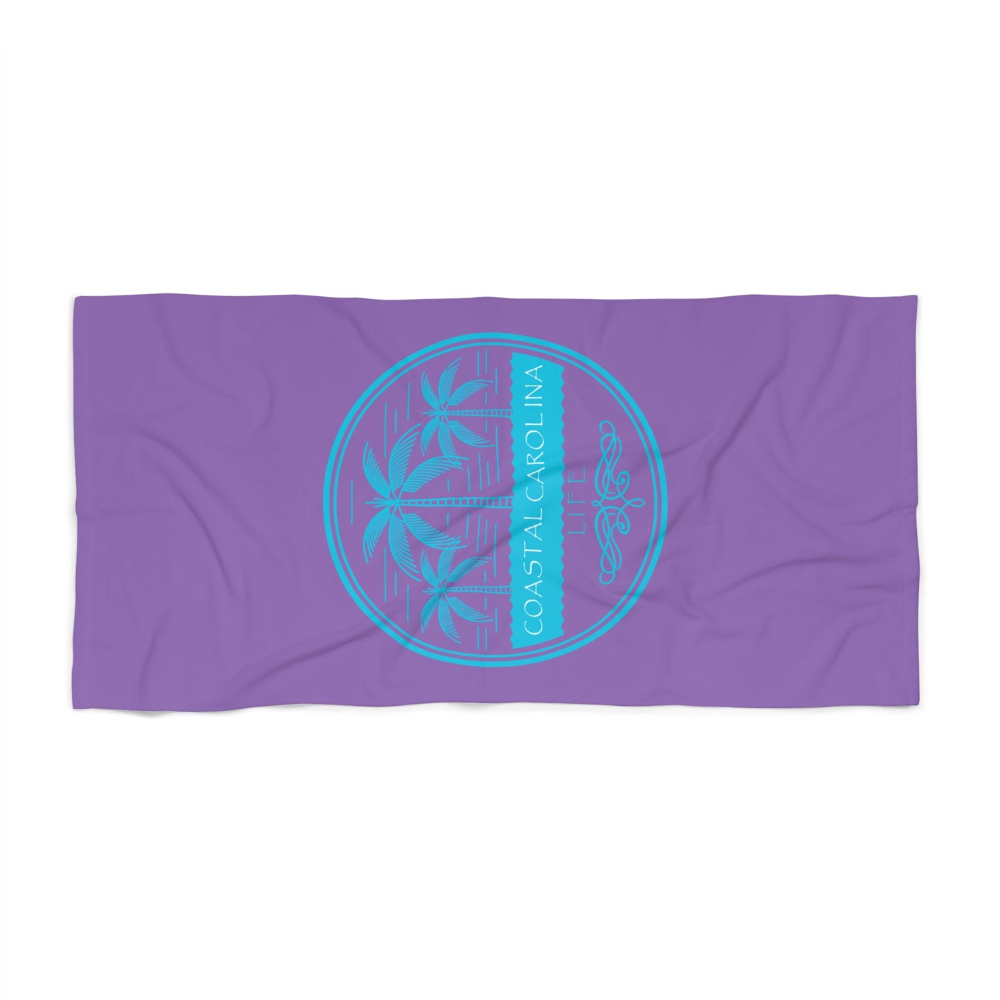 Palm Trees and Water Coastal Beach Towel