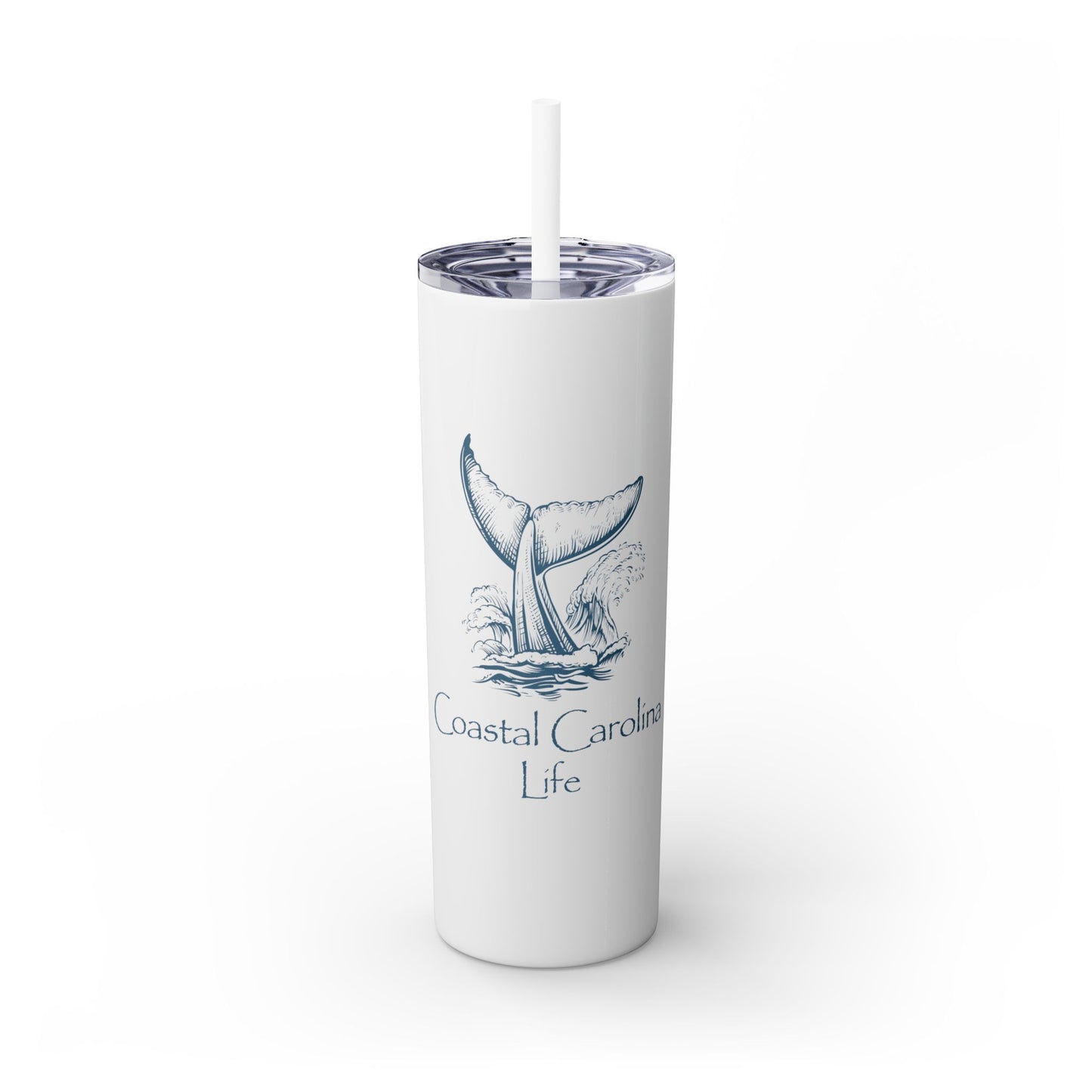 Whale Tail Skinny Tumbler
