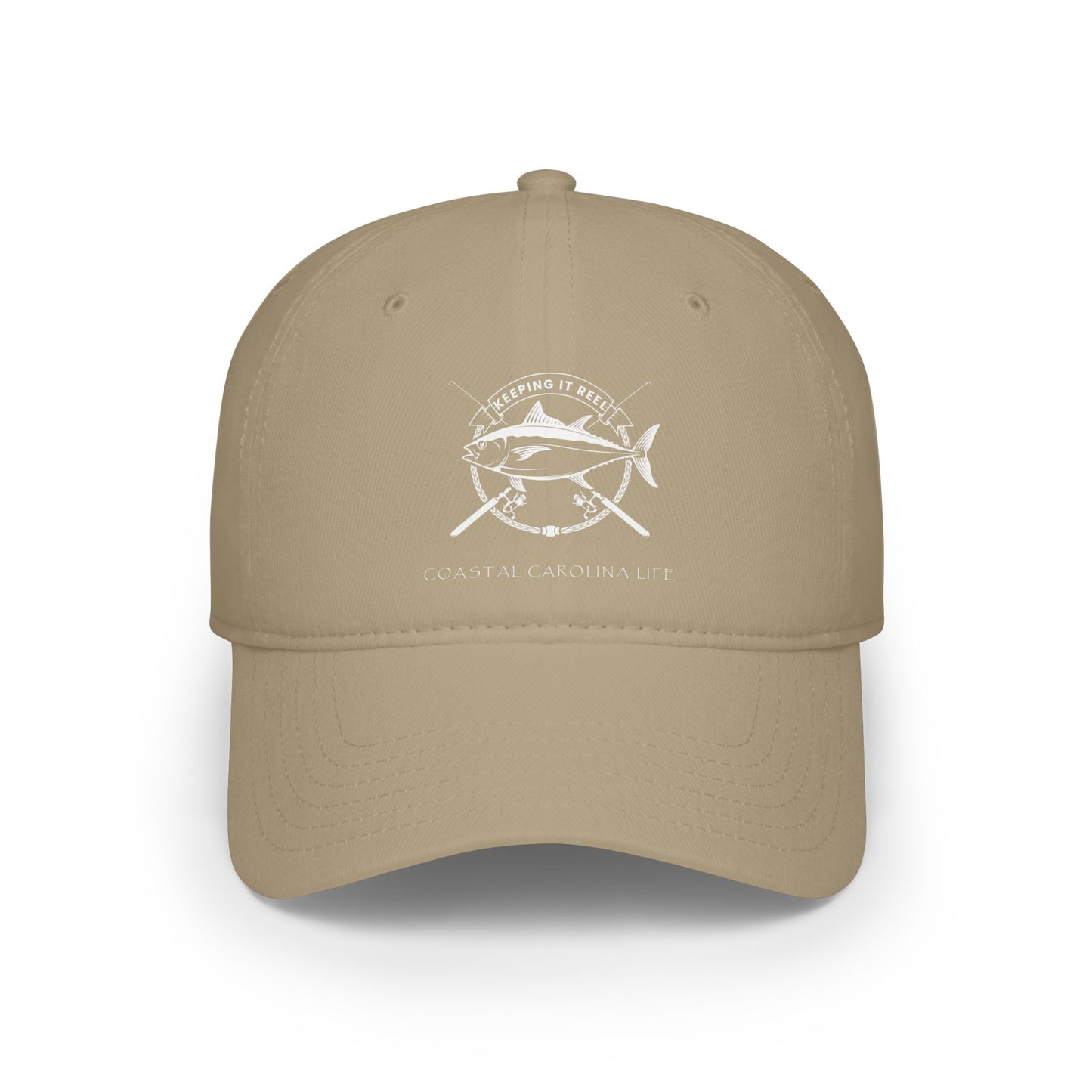 Keeping it Reel Coastal Carolina Baseball Hat - White Print