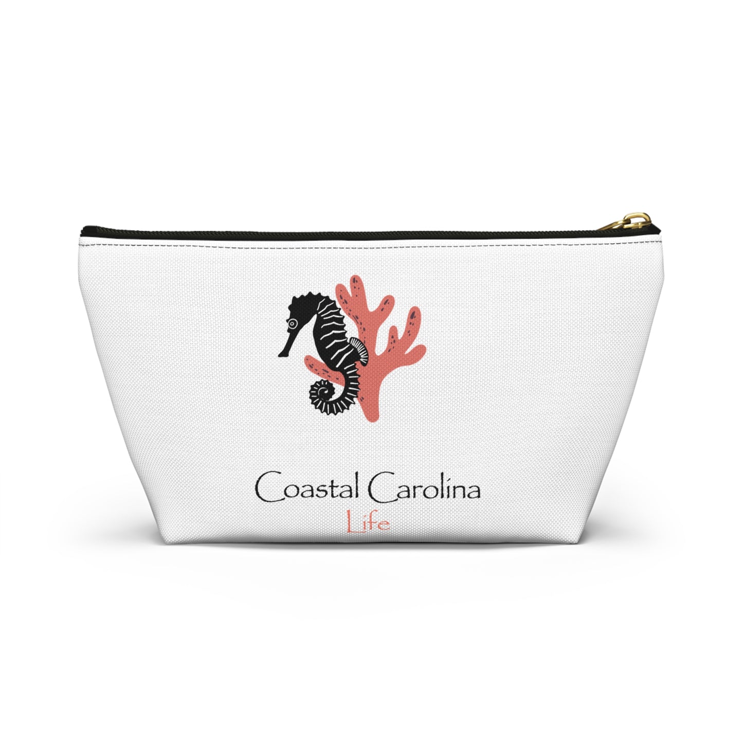 Seahorse and Coral Travel Accessory Pouch