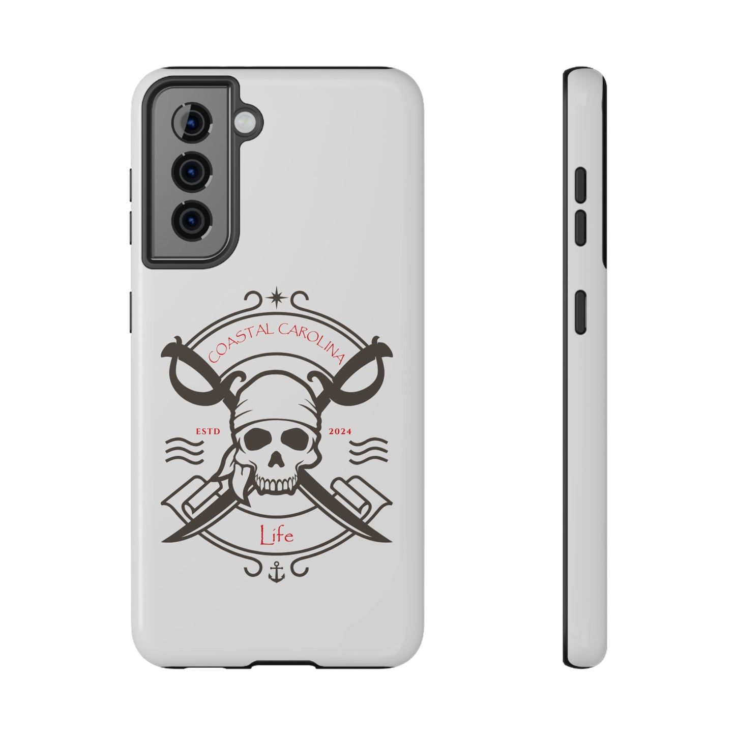 Impact-Resistant Phone Case - iPhone or Samsung - Pirate Skull