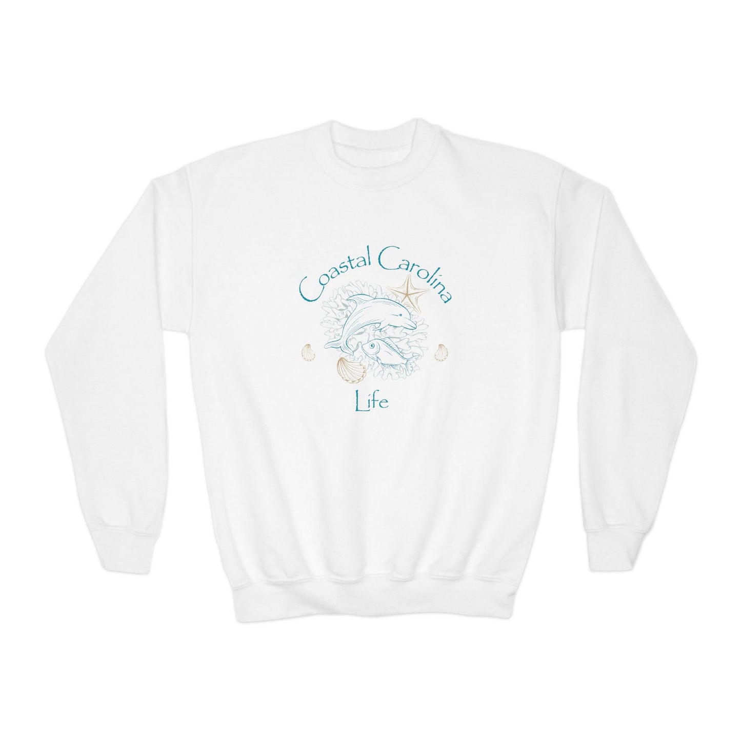 Coastal Youth Sweatshirt - Dolphin and Fish