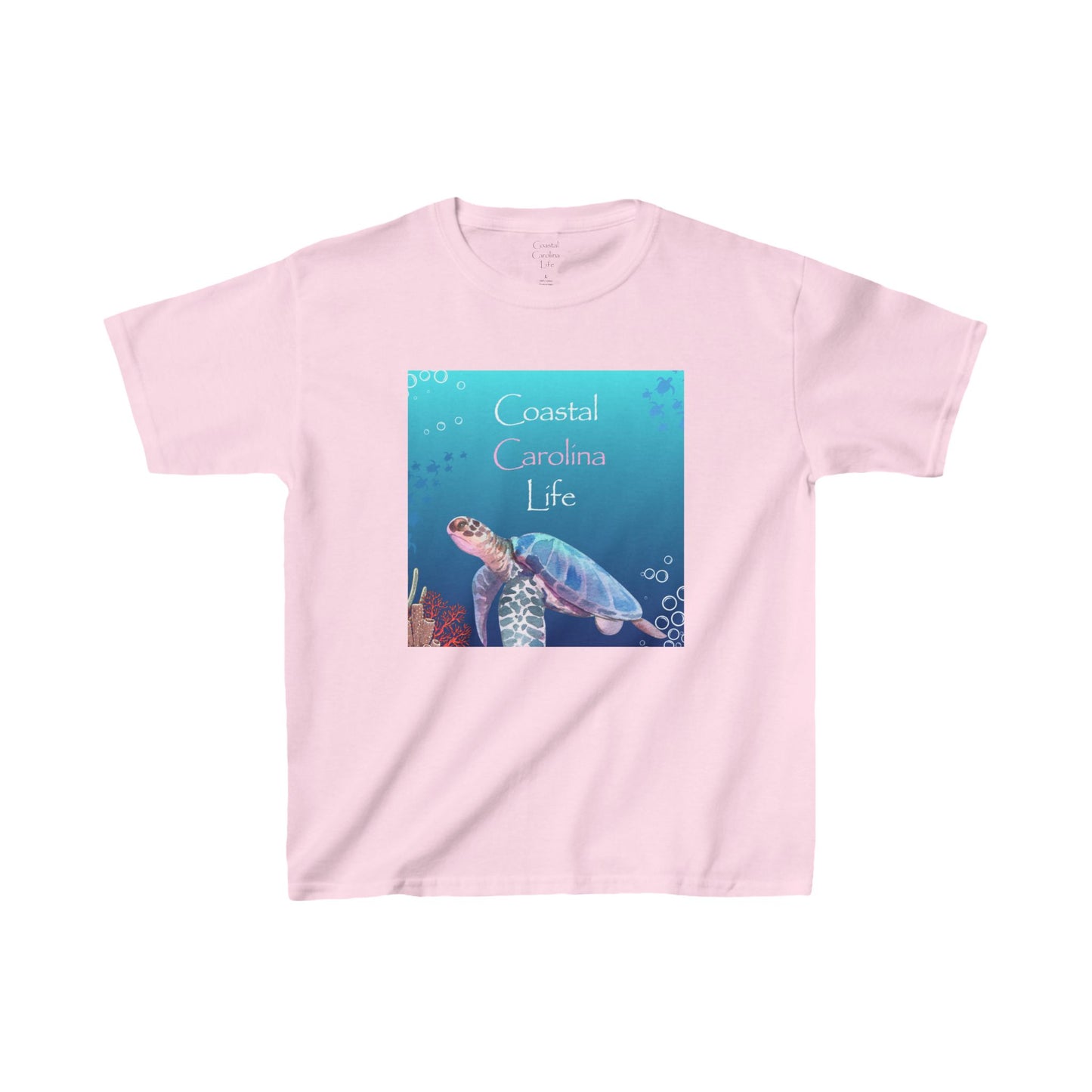 Swimming Sea Turtle Kids Beach T-Shirt