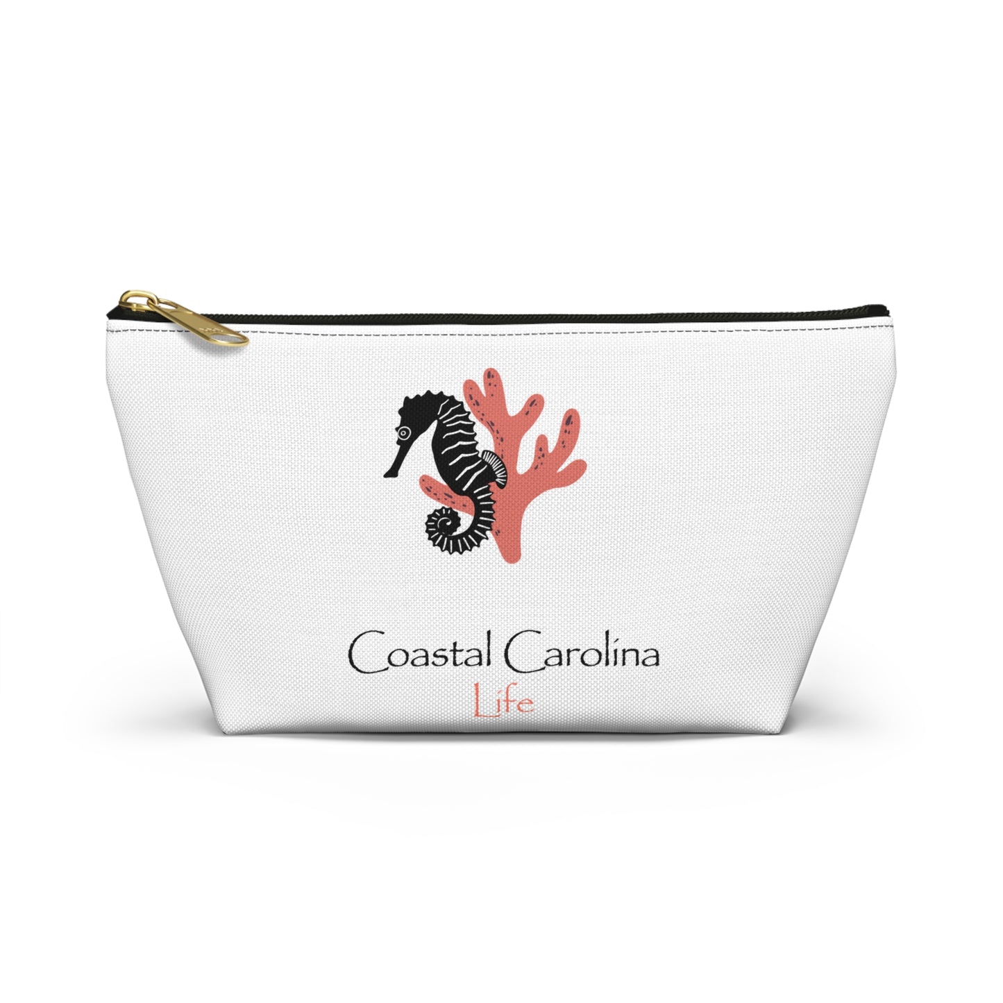 Seahorse and Coral Travel Accessory Pouch