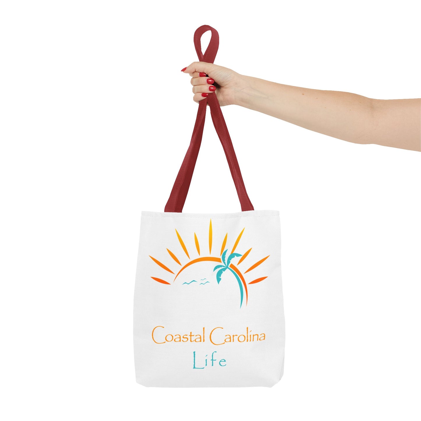 Palm Tree and Sun Rays Coastal Tote Bag