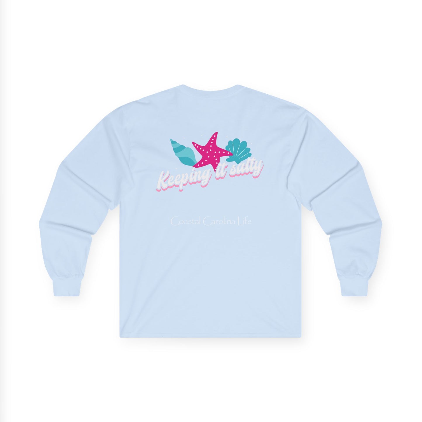 Women's Long Sleeve Cotton T-Shirt - Keeping it Salty