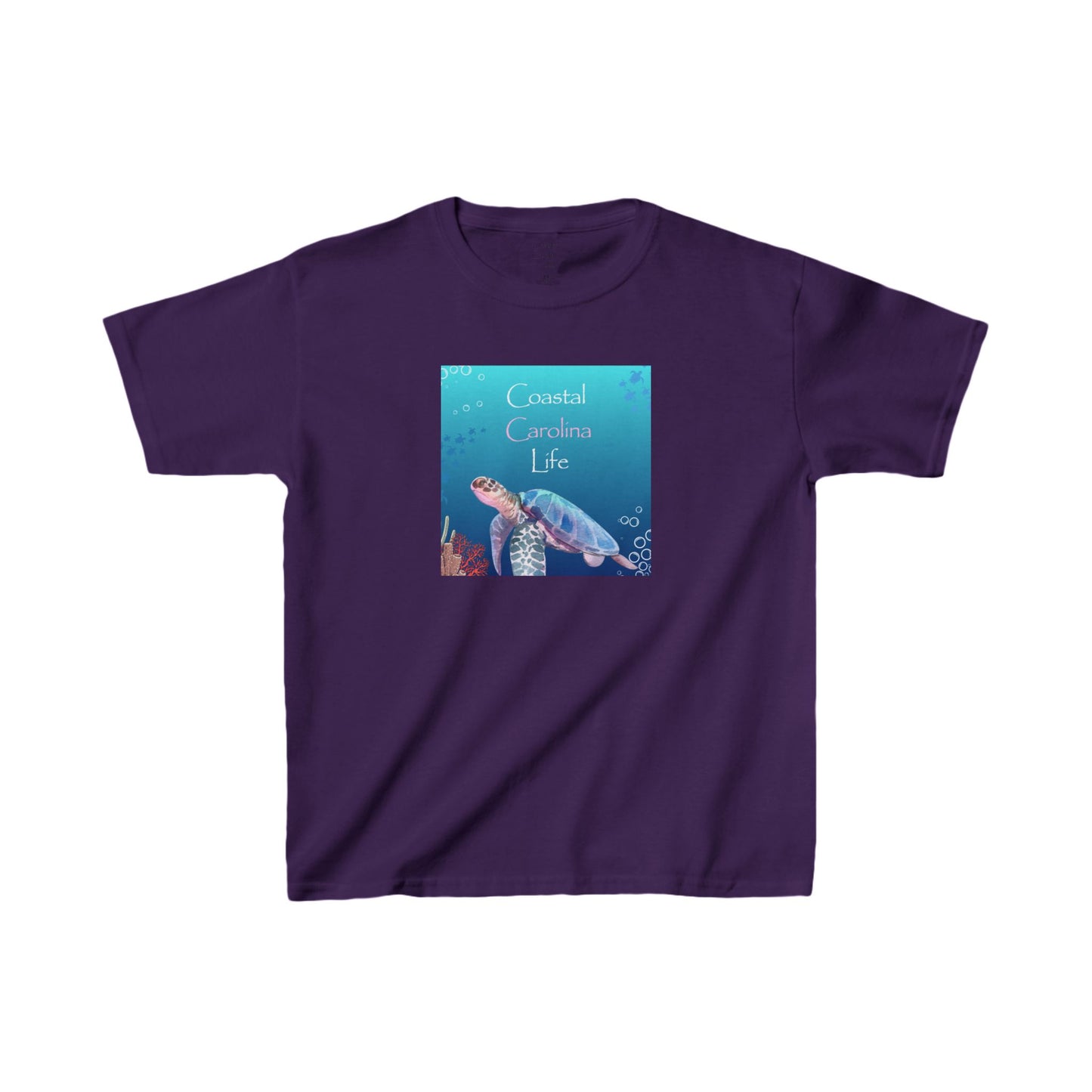 Swimming Sea Turtle Kids Beach T-Shirt