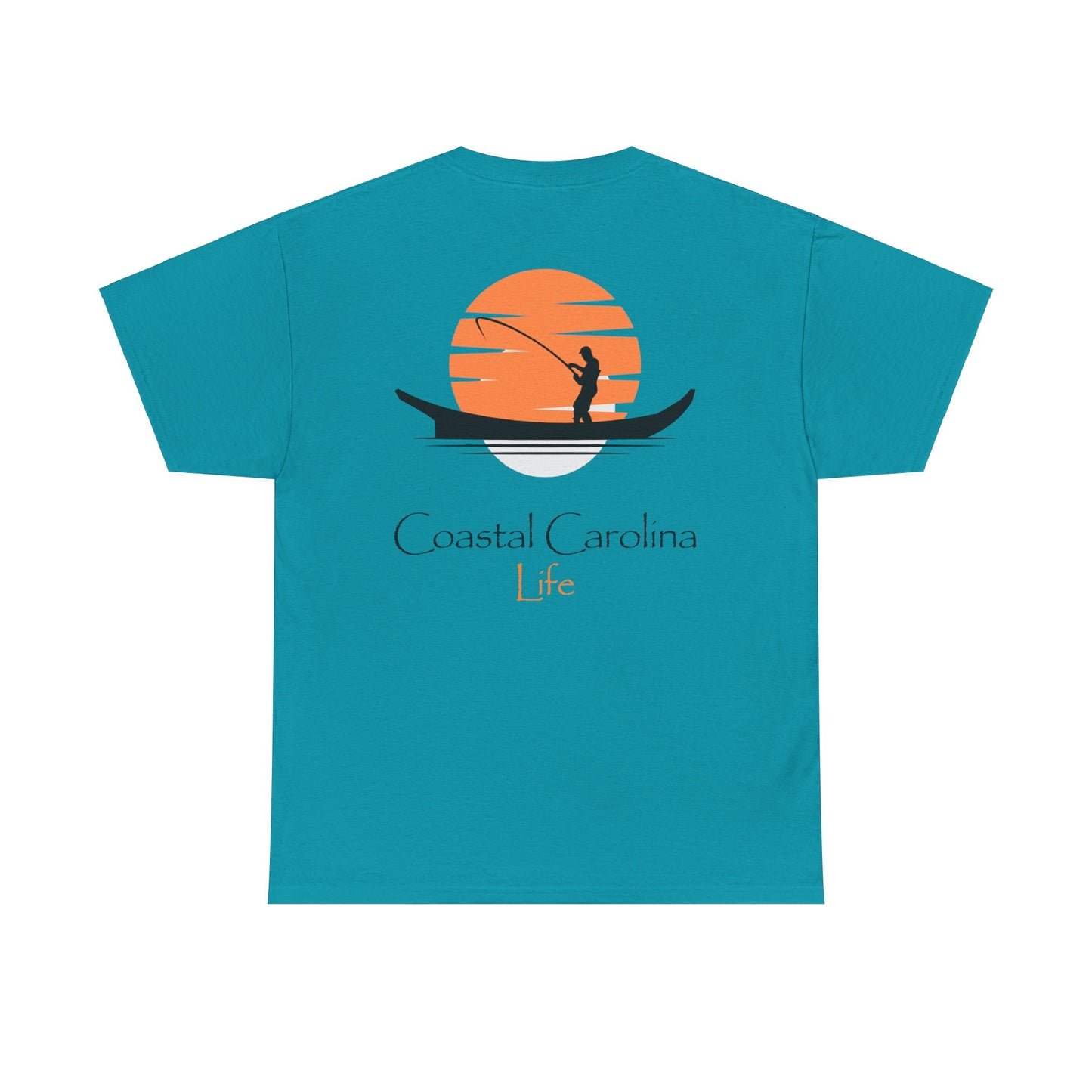 Men's Heavy Cotton T-Shirt - Fishing Boat