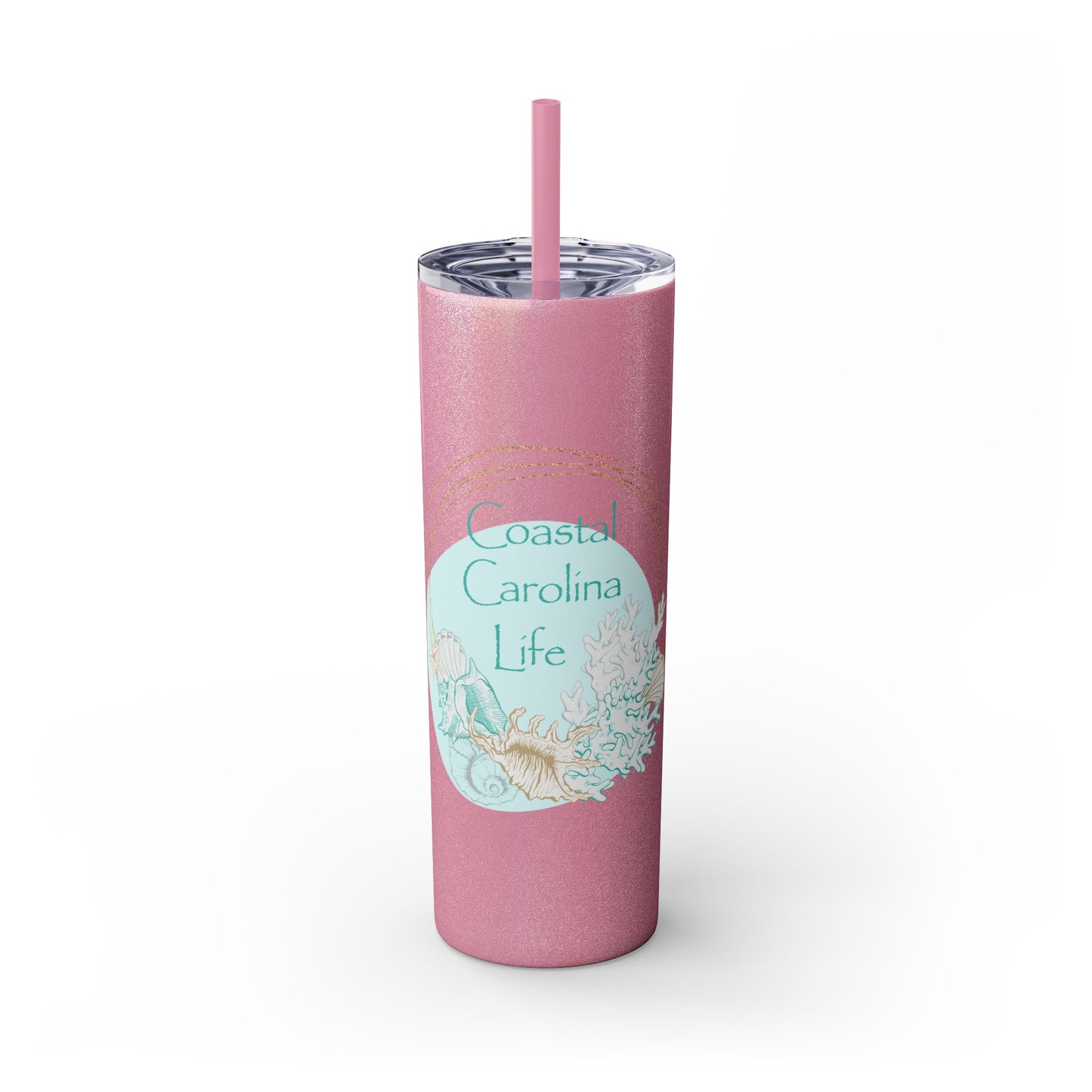 Seashells and Coral Skinny Tumbler