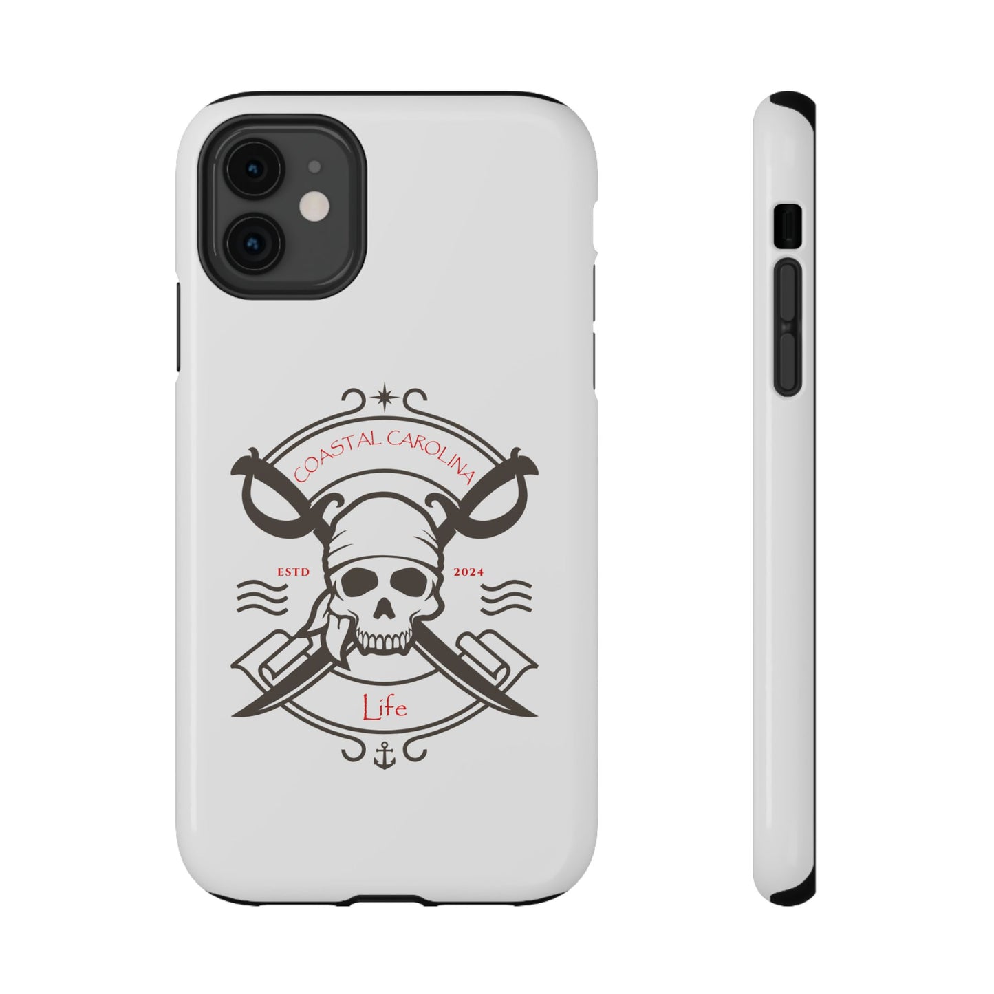 Impact-Resistant Phone Case - iPhone or Samsung - Pirate Skull
