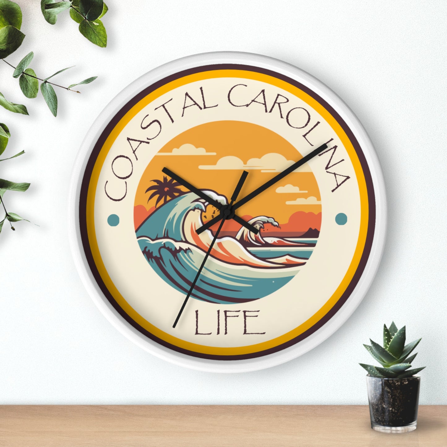 Waves Coastal Carolina Wall Clock