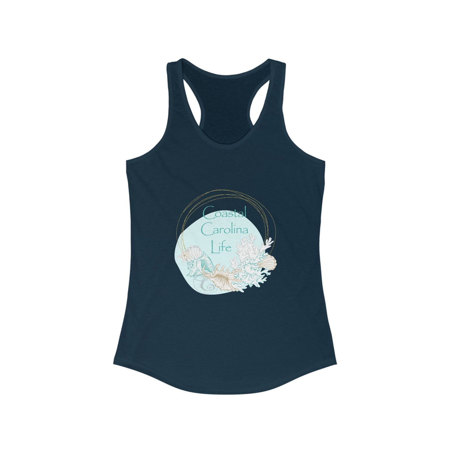 Women's Coastal Tank Top - Shells and Coral