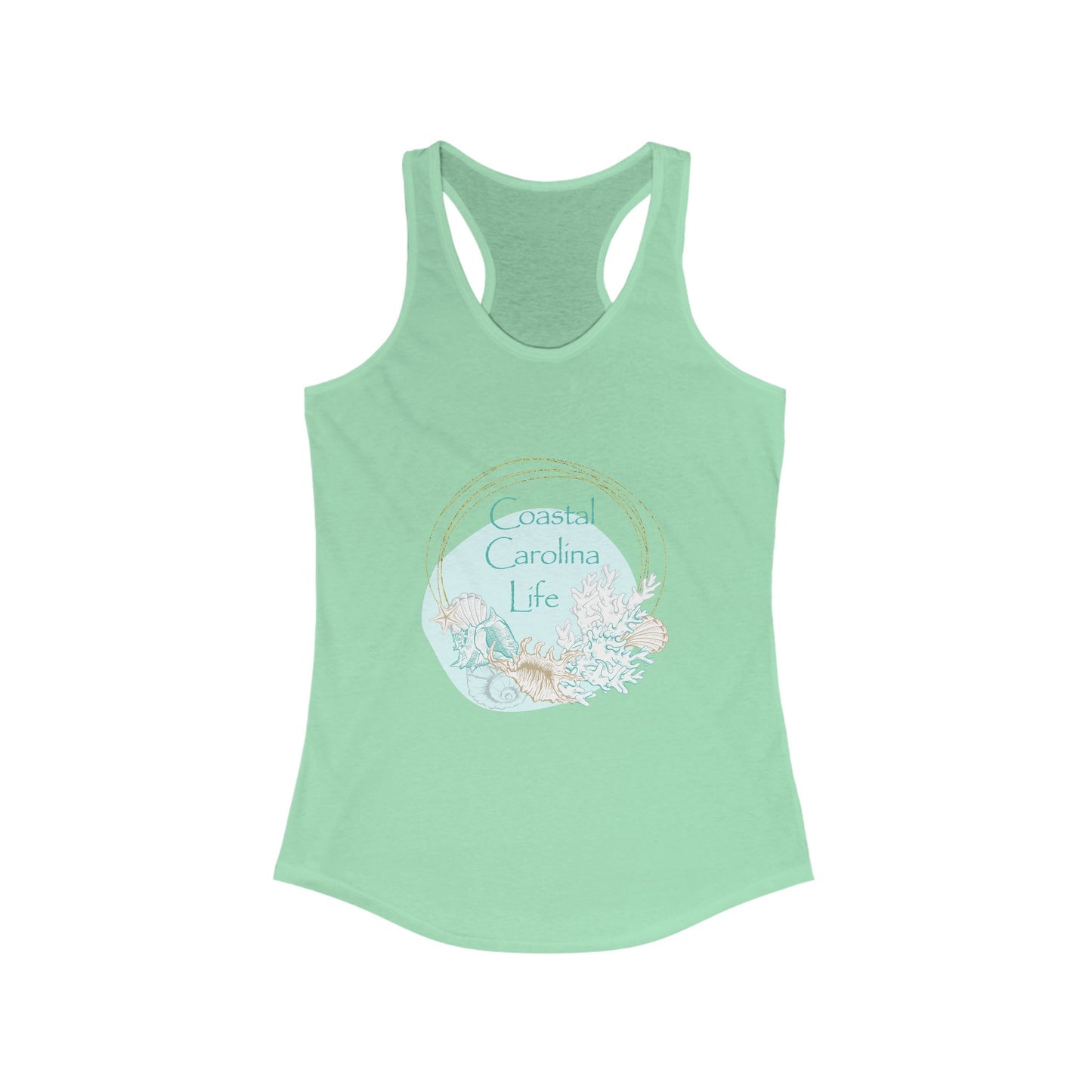 Women's Coastal Tank Top - Shells and Coral