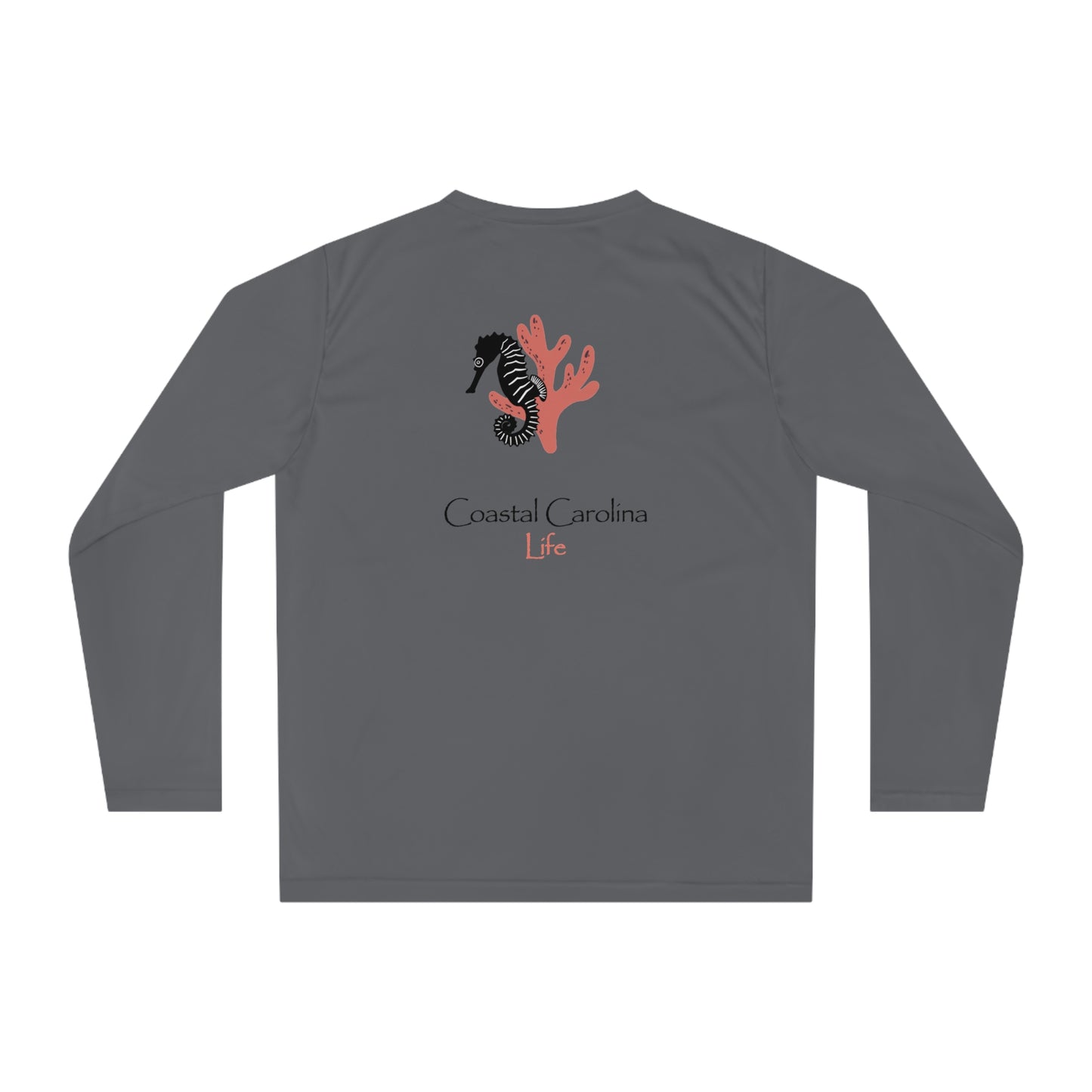 Women's Performance Long Sleeve Shirt - Seahorse and Coral