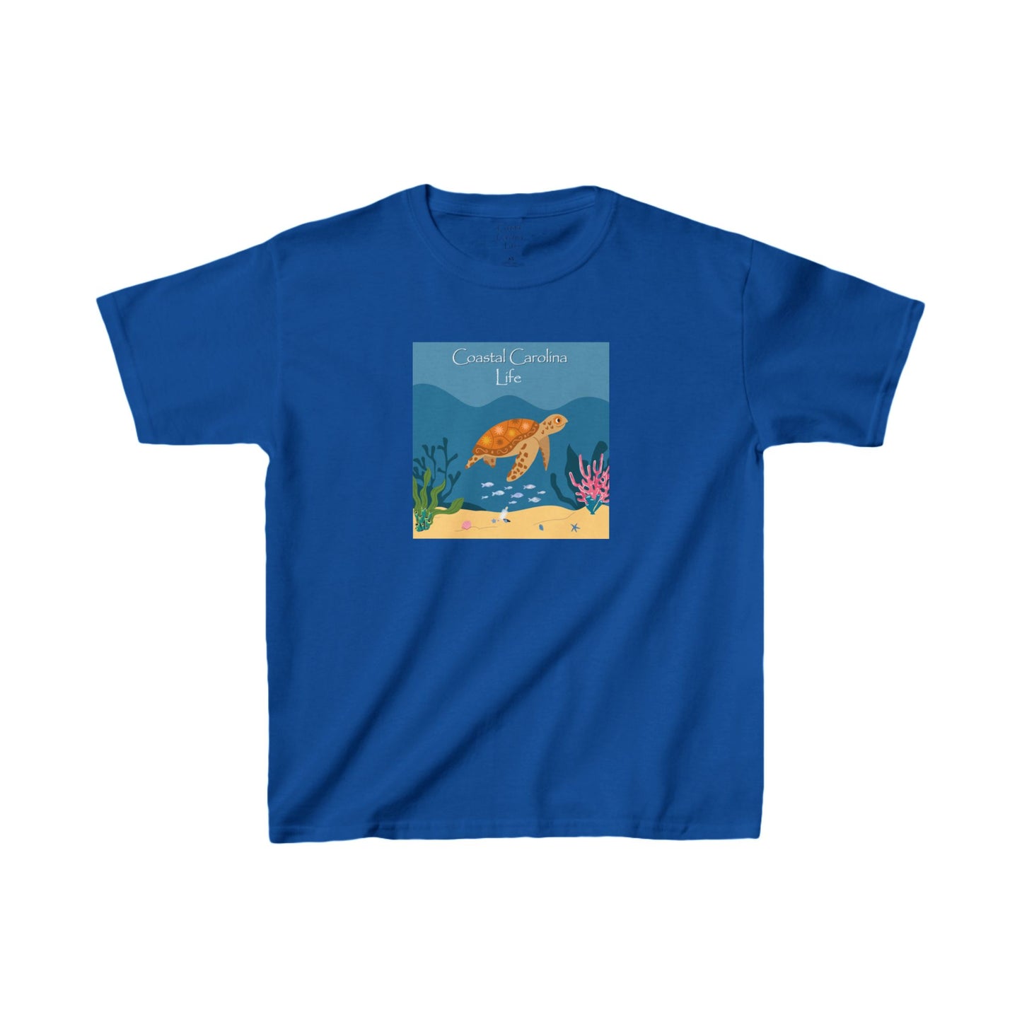 Swimming Baby Sea Turtle Kids Beach T-Shirt