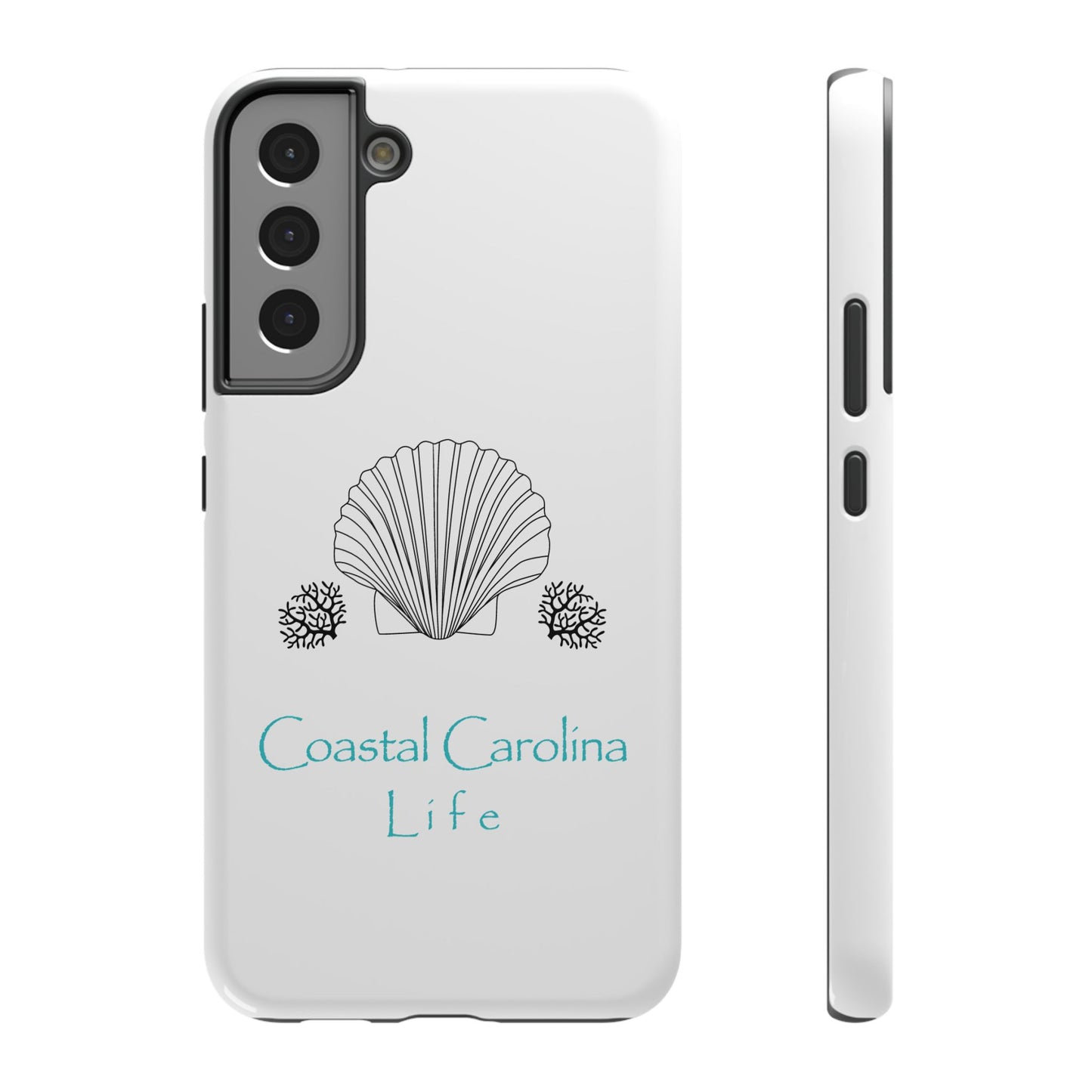 Impact-Resistant Phone Case - iPhone or Samsung - Clam Shell and Coral