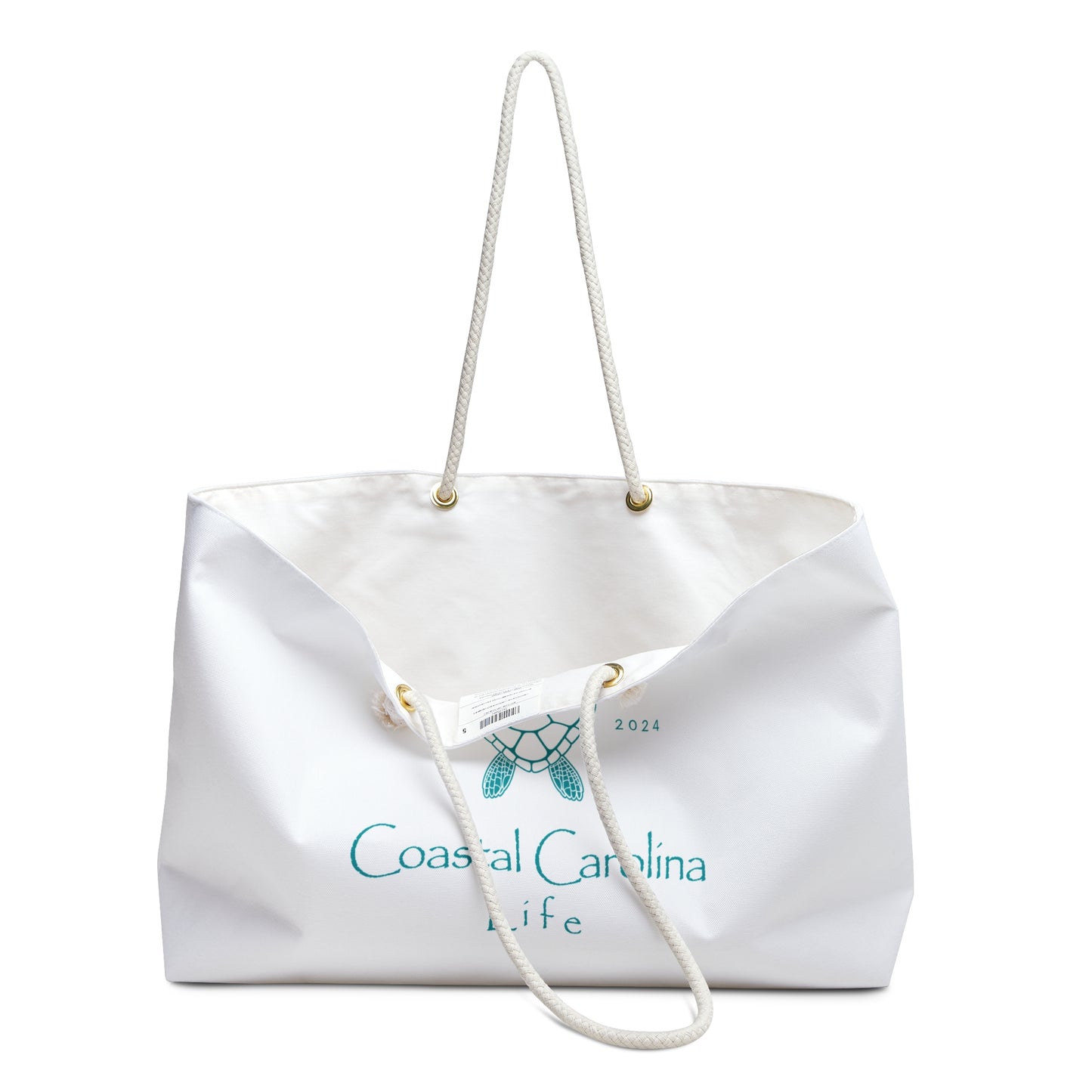 Sea Turtle Coastal Weekender Tote with Rope Handles
