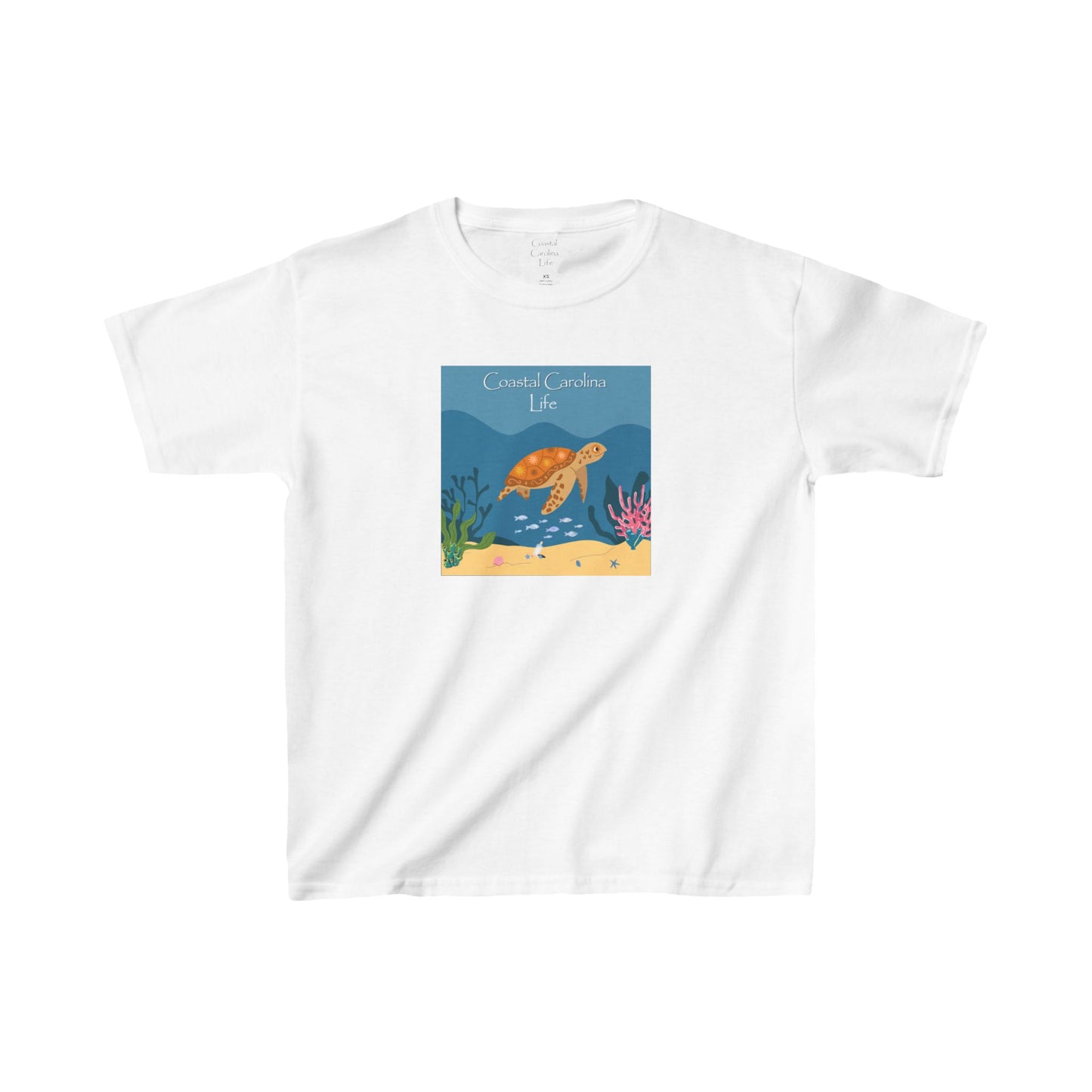 Swimming Baby Sea Turtle Kids Beach T-Shirt