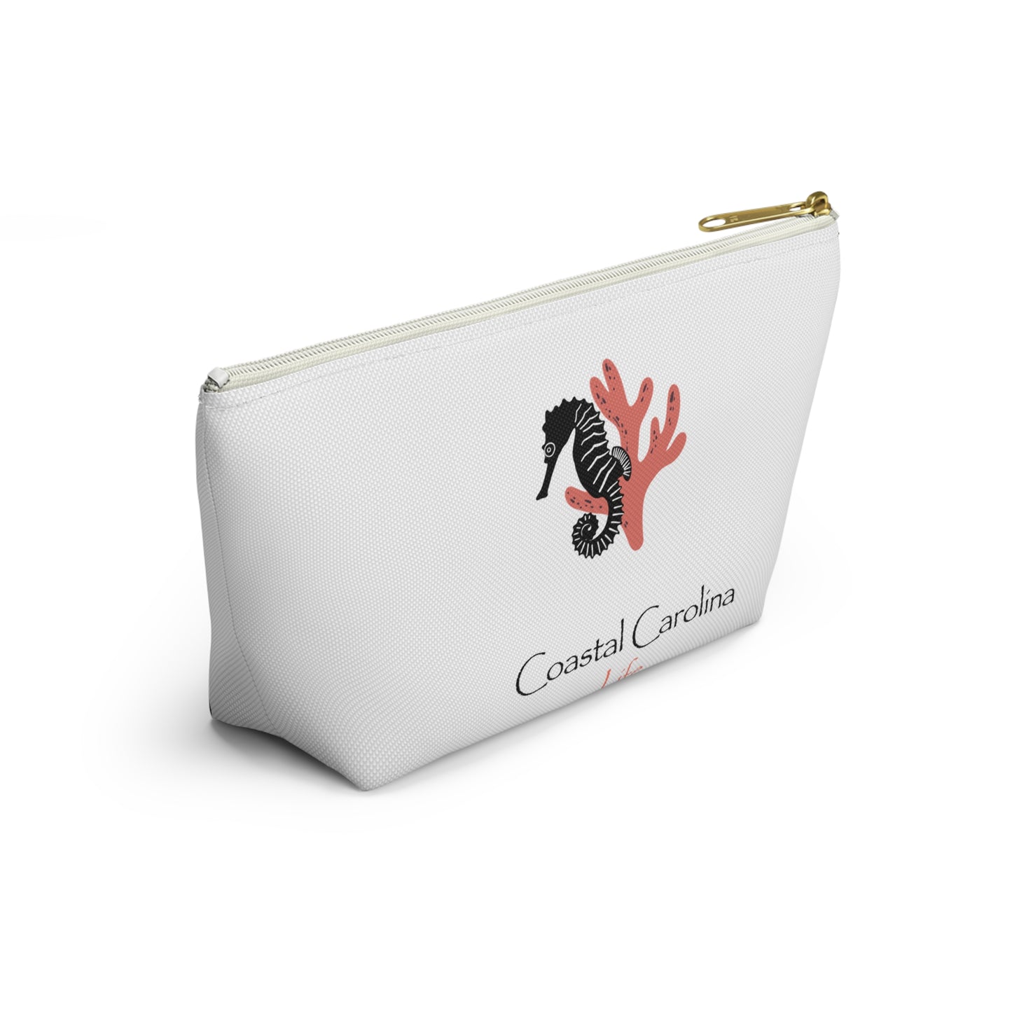 Seahorse and Coral Travel Accessory Pouch