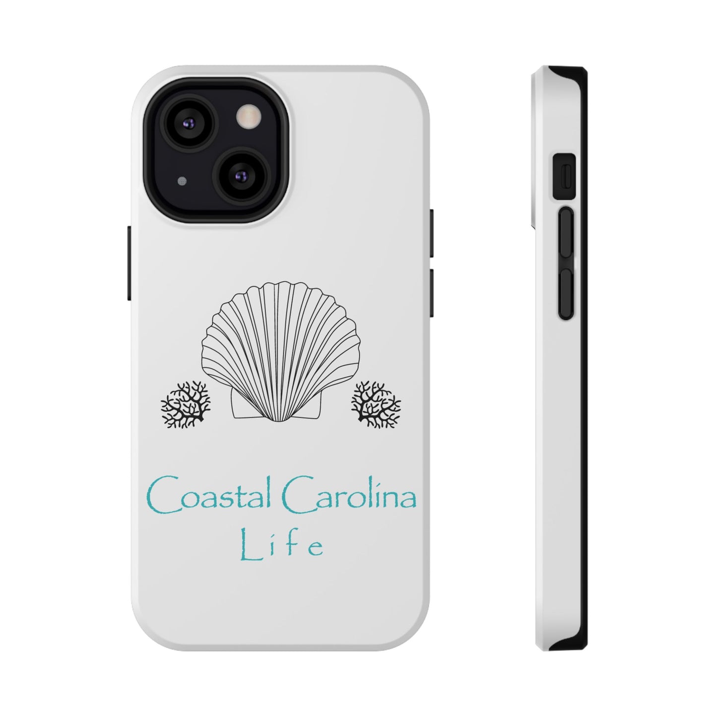 Impact-Resistant Phone Case - iPhone or Samsung - Clam Shell and Coral