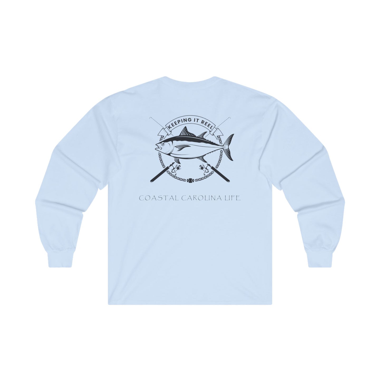 Men's Long Sleeve Cotton T-Shirt - Keeping it Reel