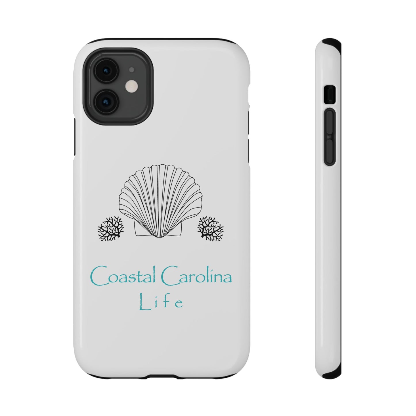 Impact-Resistant Phone Case - iPhone or Samsung - Clam Shell and Coral