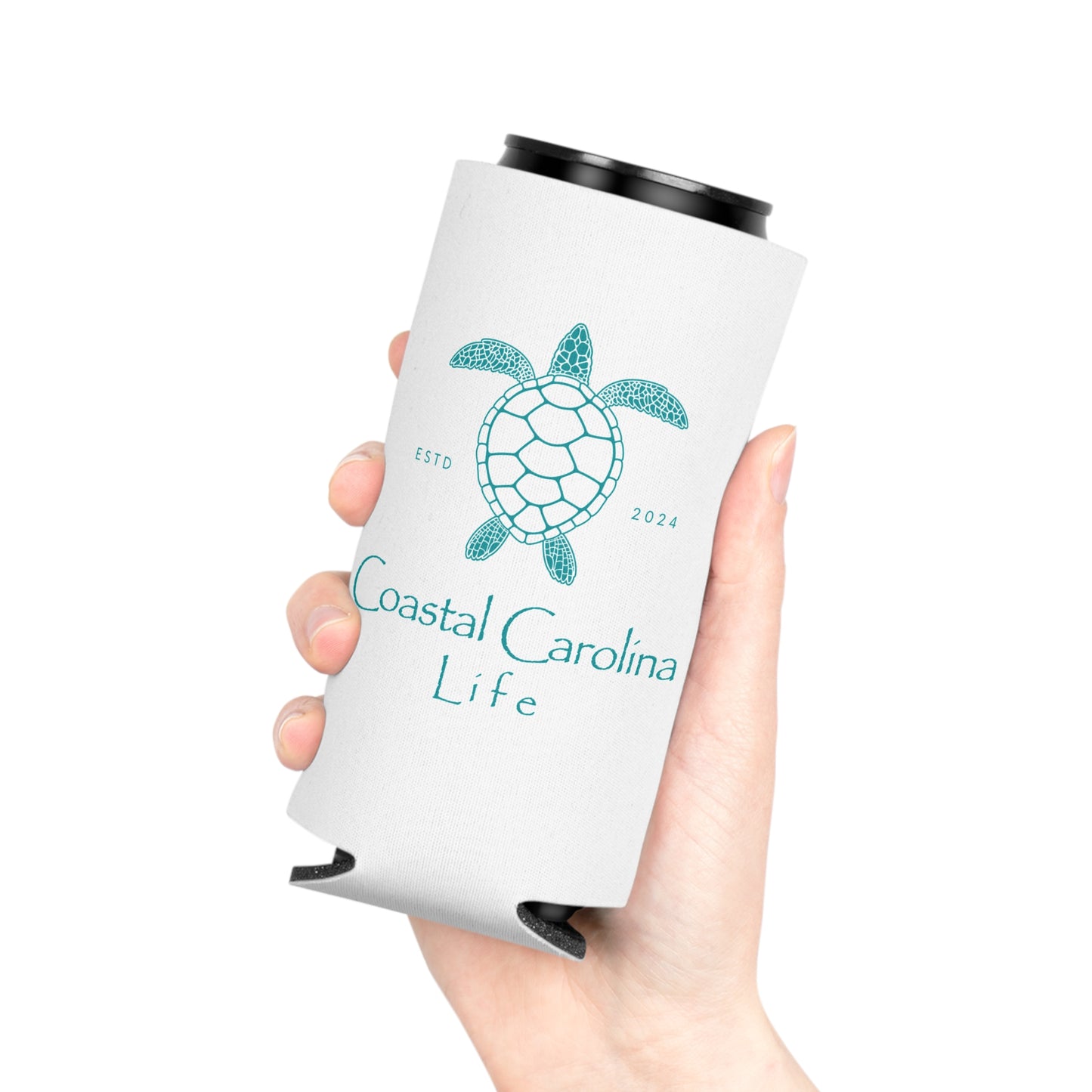 Sea Turtle Coastal Slim Koozie