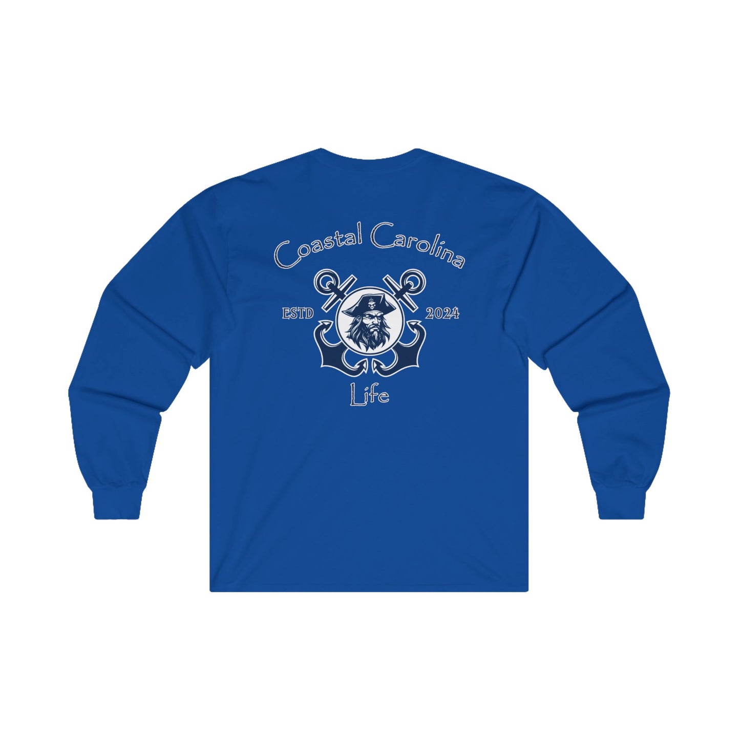 Men's Long Sleeve Cotton T-Shirt - Blackbeard