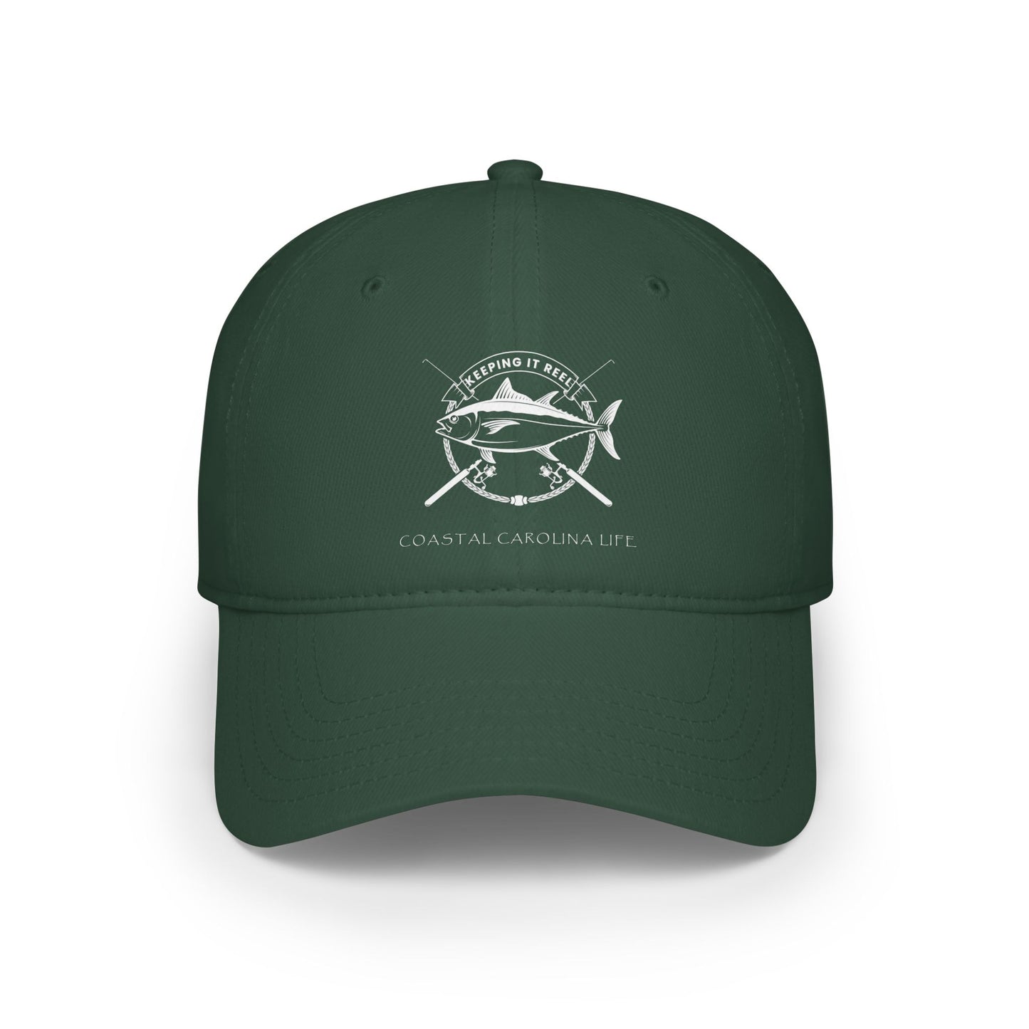 Keeping it Reel Coastal Carolina Baseball Hat - White Print