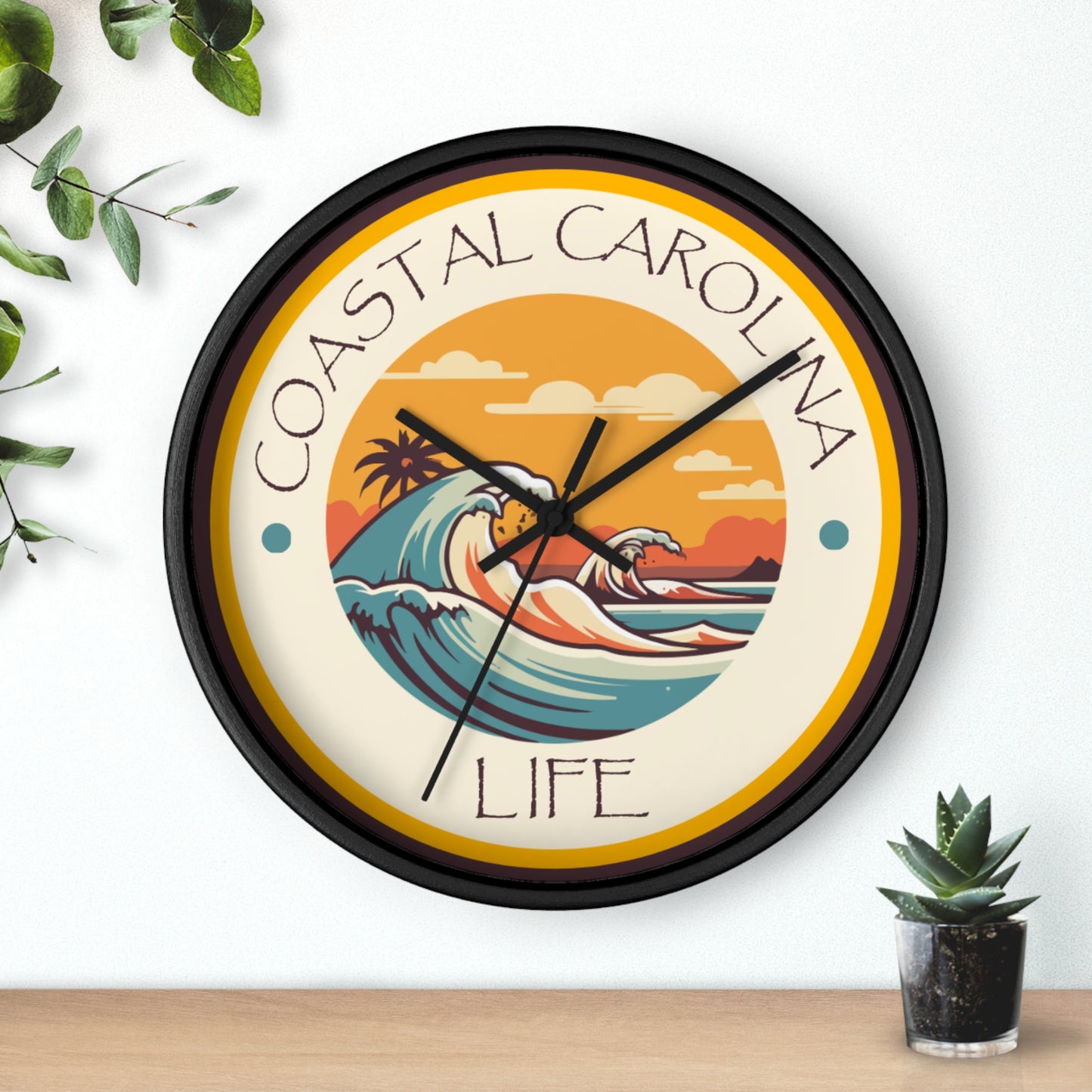 Waves Coastal Carolina Wall Clock