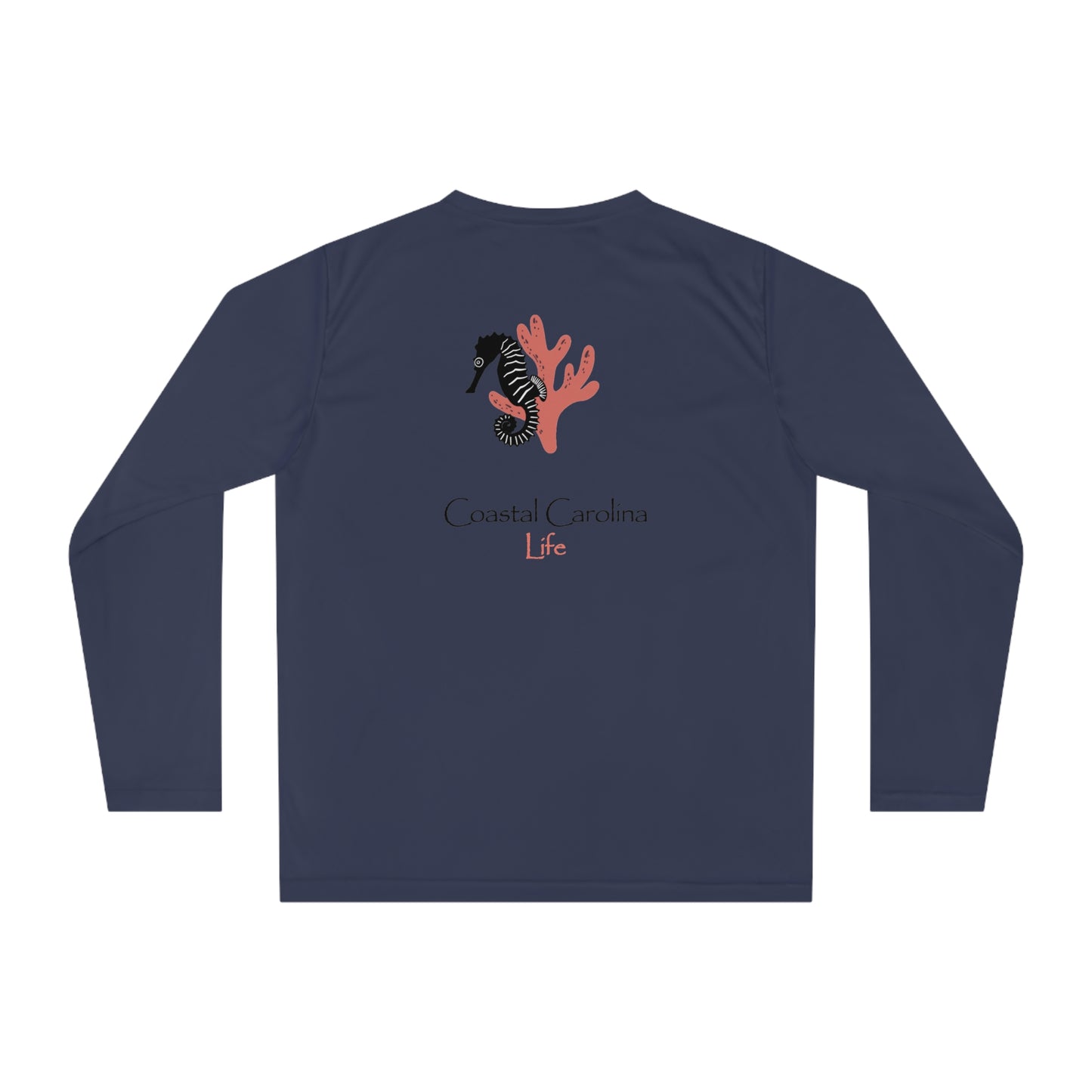 Women's Performance Long Sleeve Shirt - Seahorse and Coral