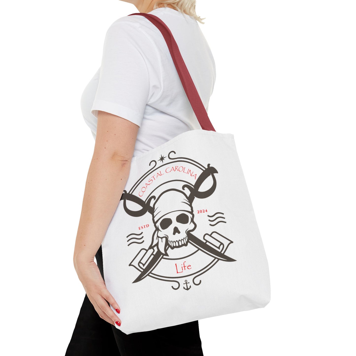Pirate Skull Coastal Tote Bag