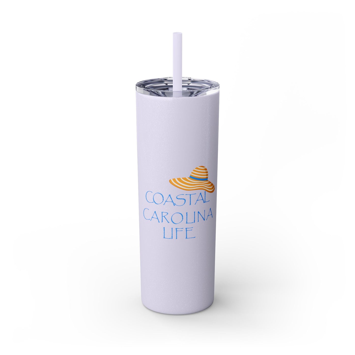 Beach Hat Skinny Tumbler