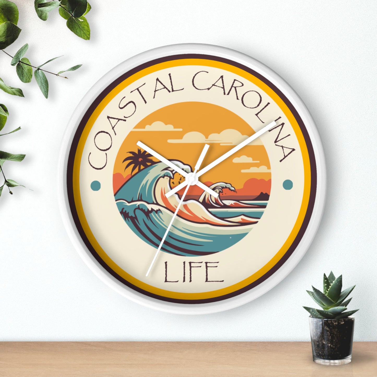 Waves Coastal Carolina Wall Clock