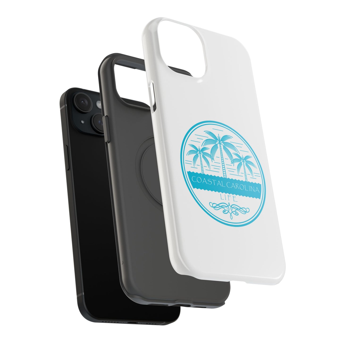Impact-Resistant Phone Case - iPhone or Samsung - Palm Trees and Water