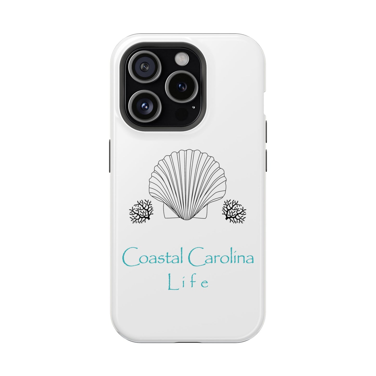 Impact-Resistant Phone Case - iPhone or Samsung - Clam Shell and Coral