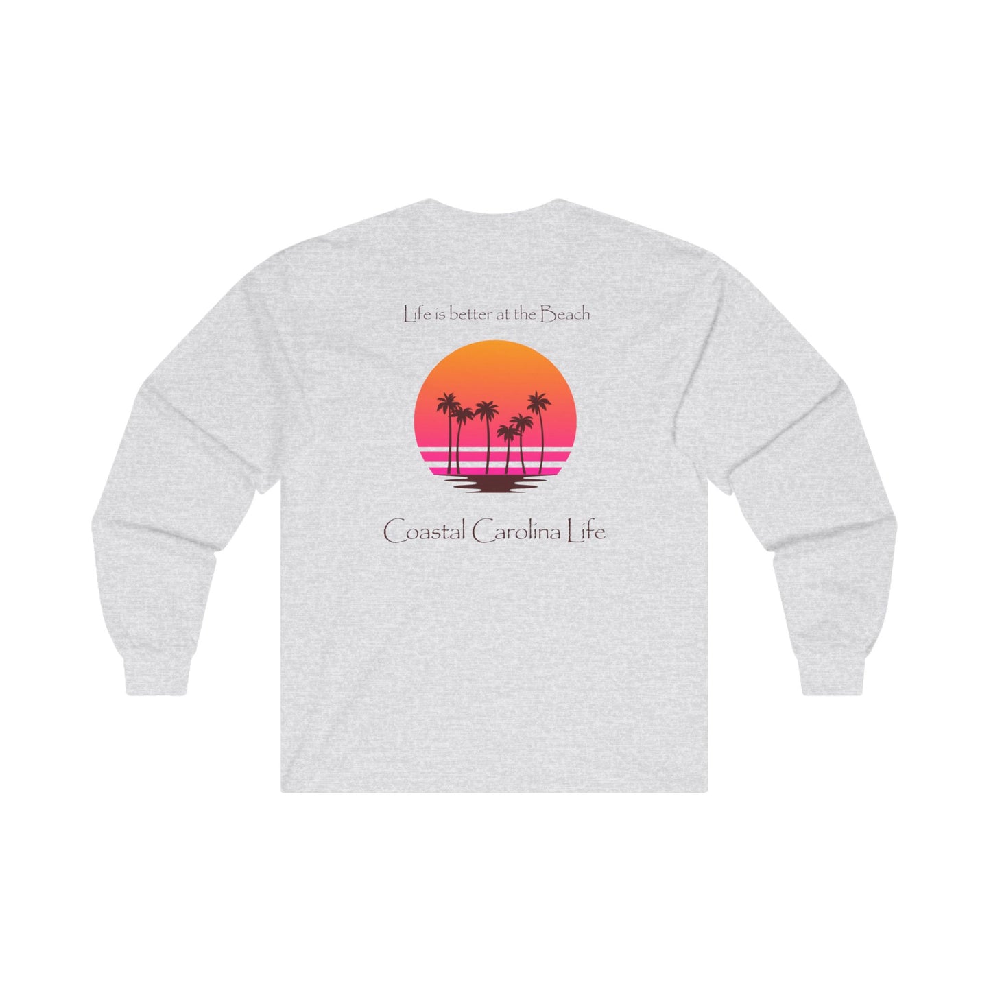 Women's Long Sleeve Cotton T-Shirt - Life is better at the Beach