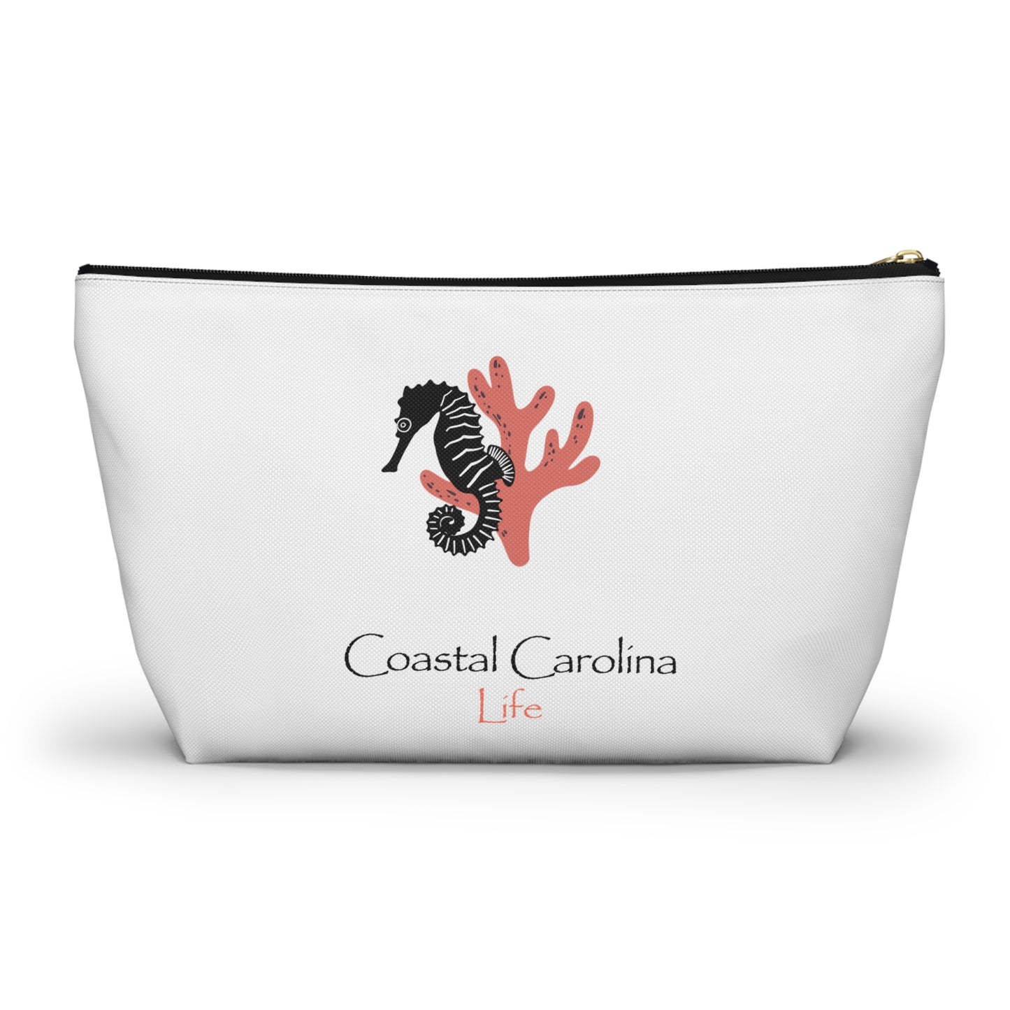 Seahorse and Coral Travel Accessory Pouch