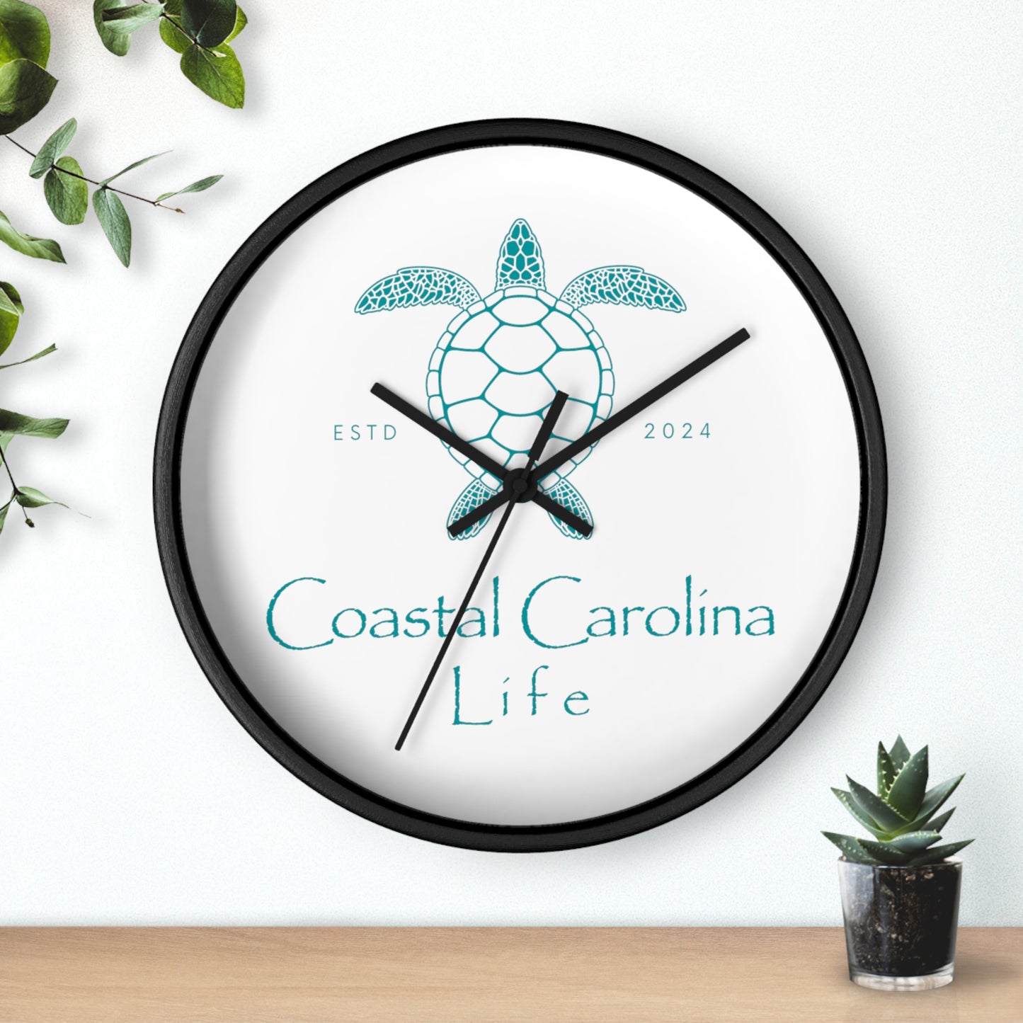 Sea Turtle Coastal Carolina Wall Clock