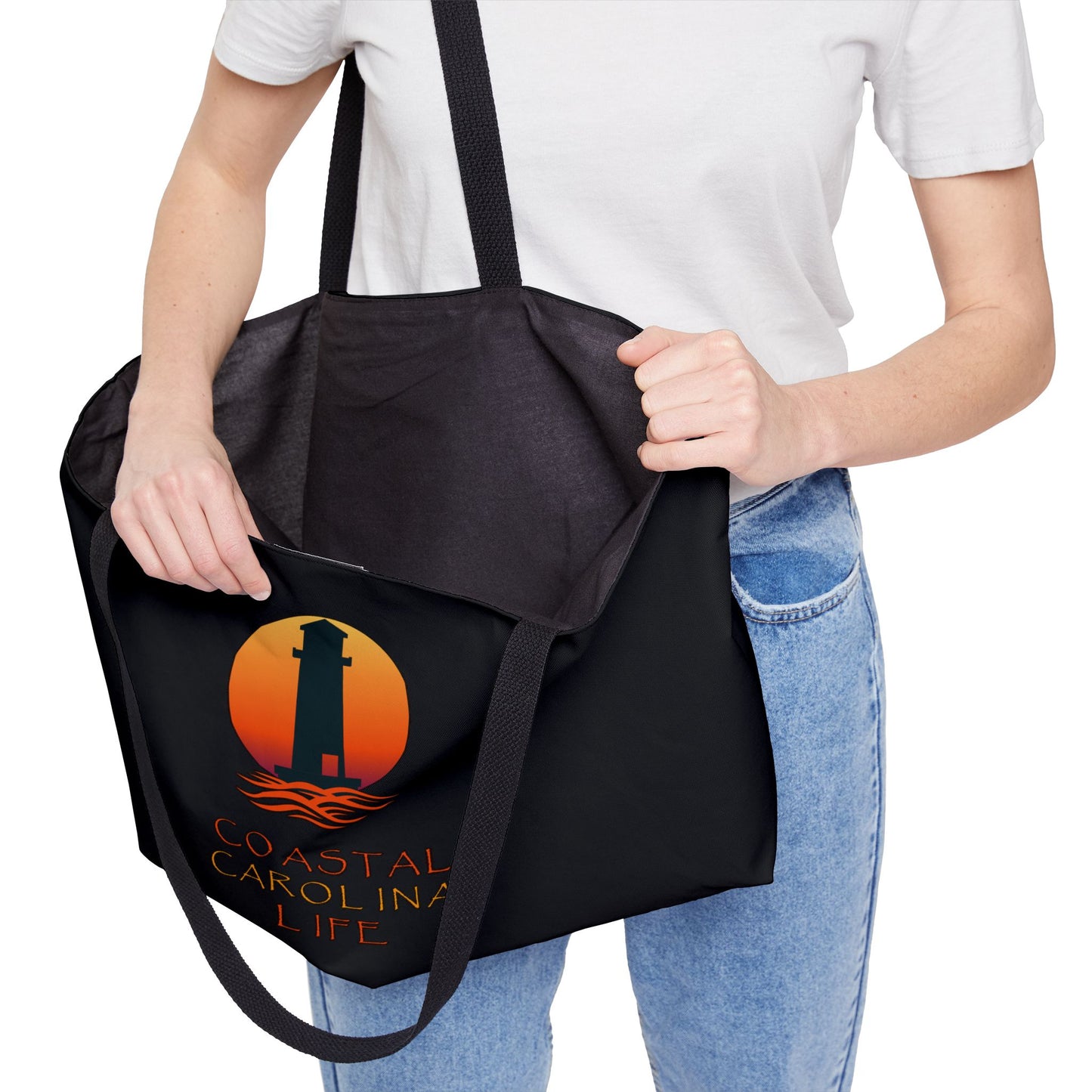 Lighthouse Coastal Weekender Tote