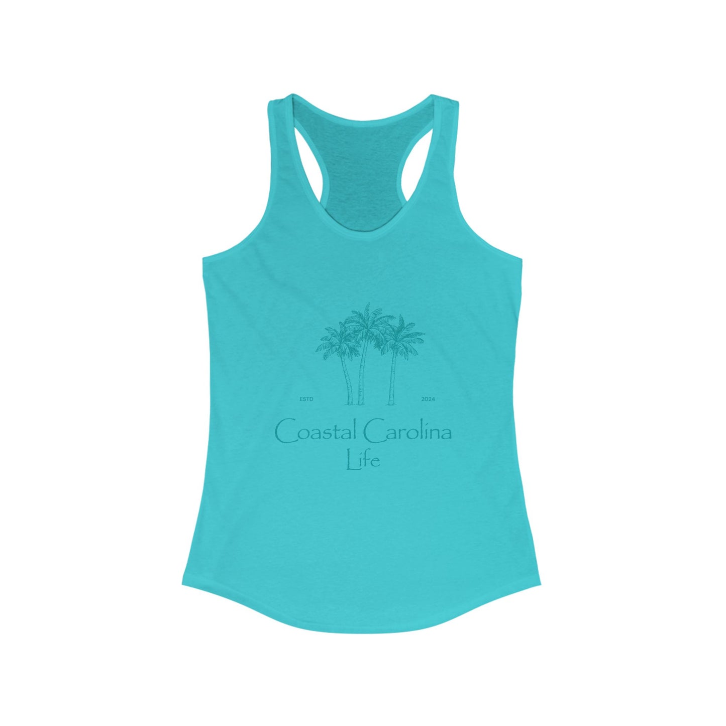 Women's Coastal Tank Top - Palm Trees