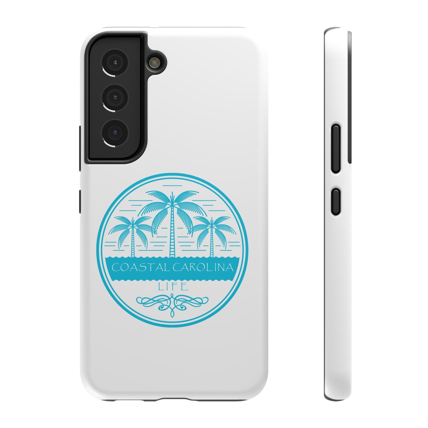 Impact-Resistant Phone Case - iPhone or Samsung - Palm Trees and Water