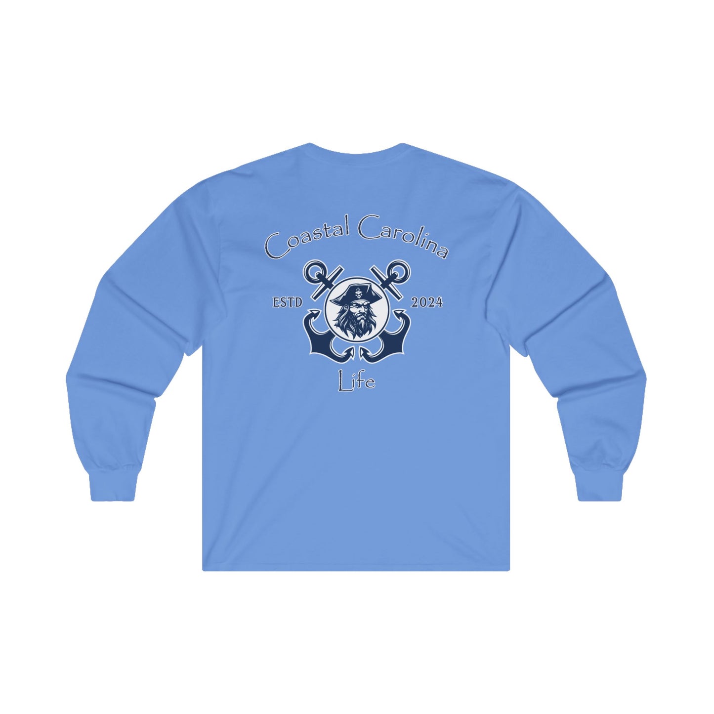 Men's Long Sleeve Cotton T-Shirt - Blackbeard