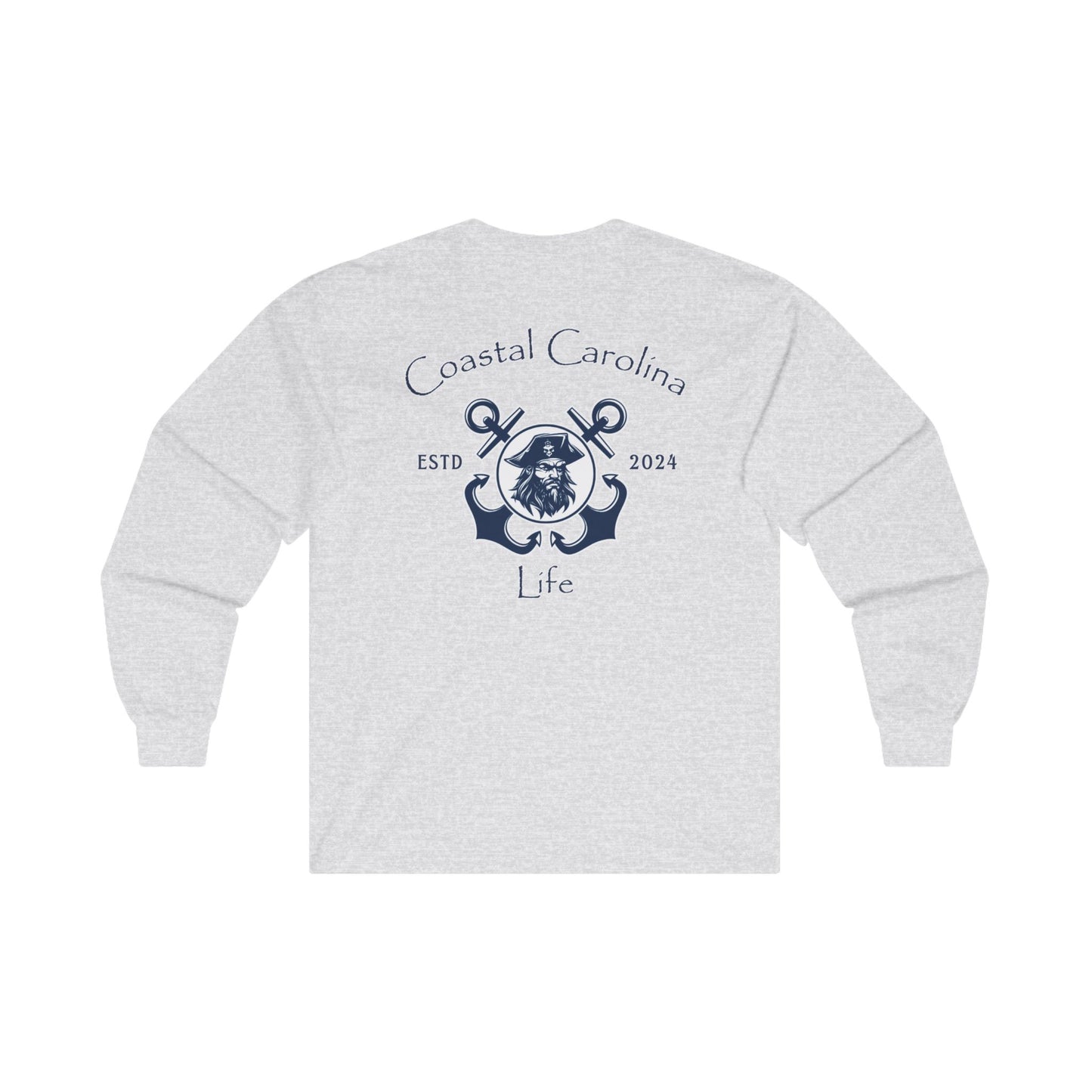 Men's Long Sleeve Cotton T-Shirt - Blackbeard