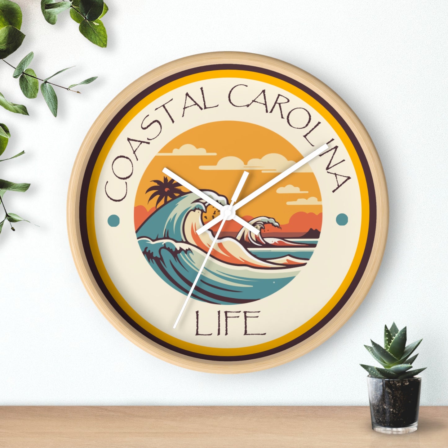 Waves Coastal Carolina Wall Clock